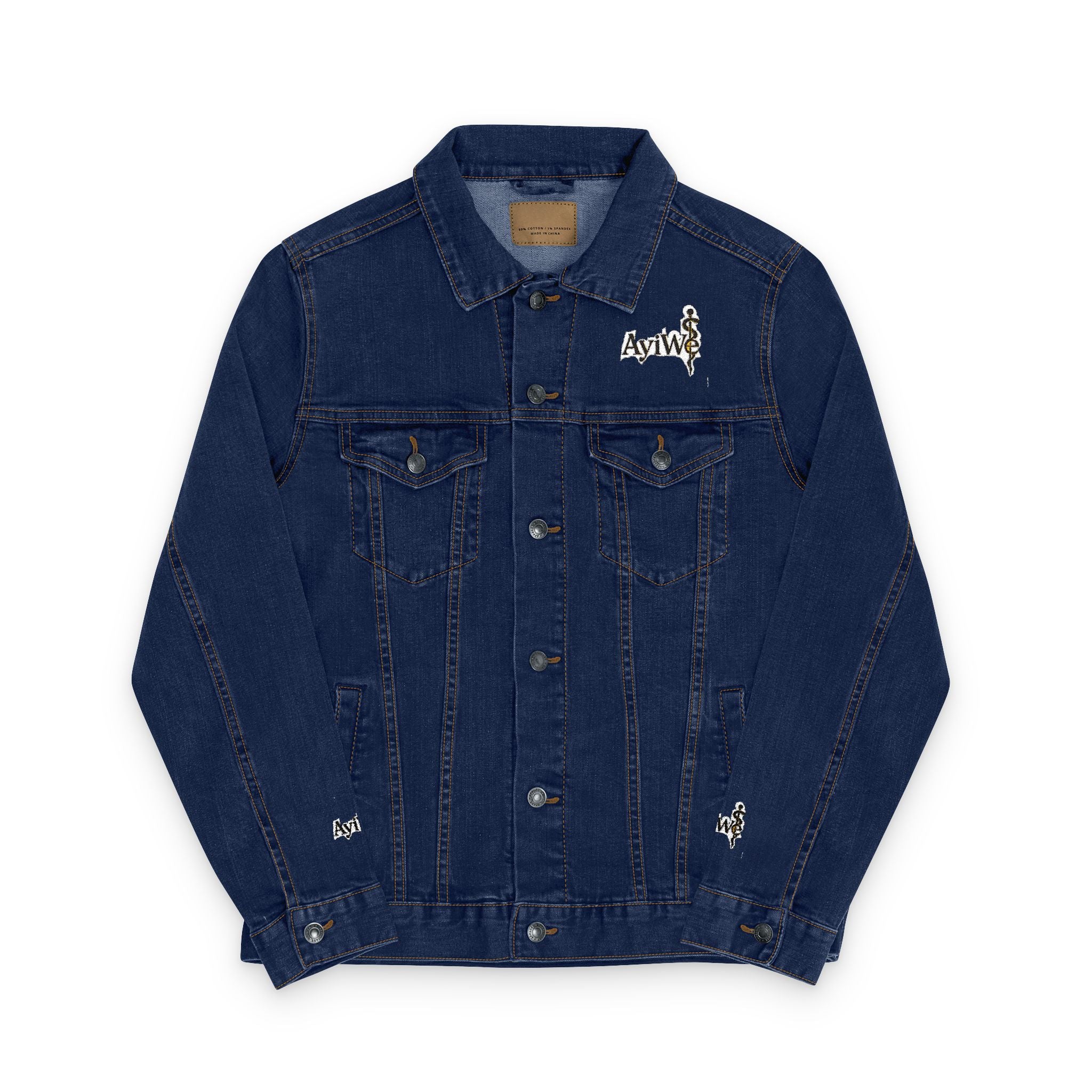 1AyiWé-Day&Night12 Unisex Denim Jacket (Embroidery)
