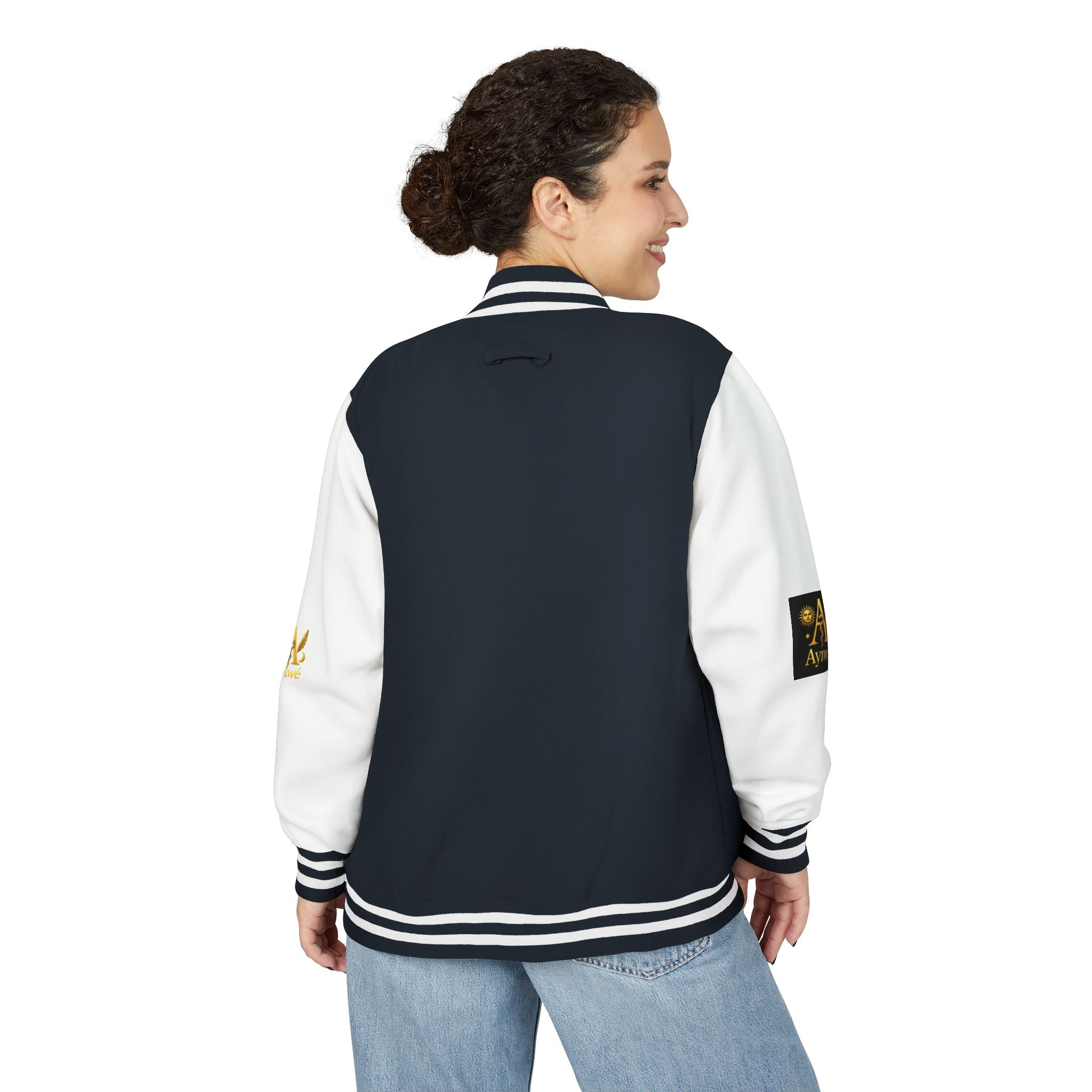 1-A High DegreAyiWé Unisex Heavyweight Letterman Jacket