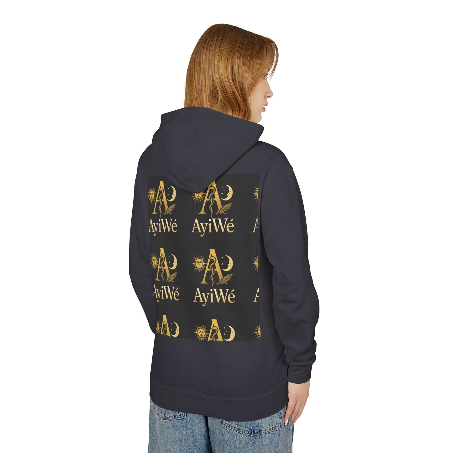 Ayi06 Unisex Lightweight Hooded Sweatshirt. Powered by AyiWe FS