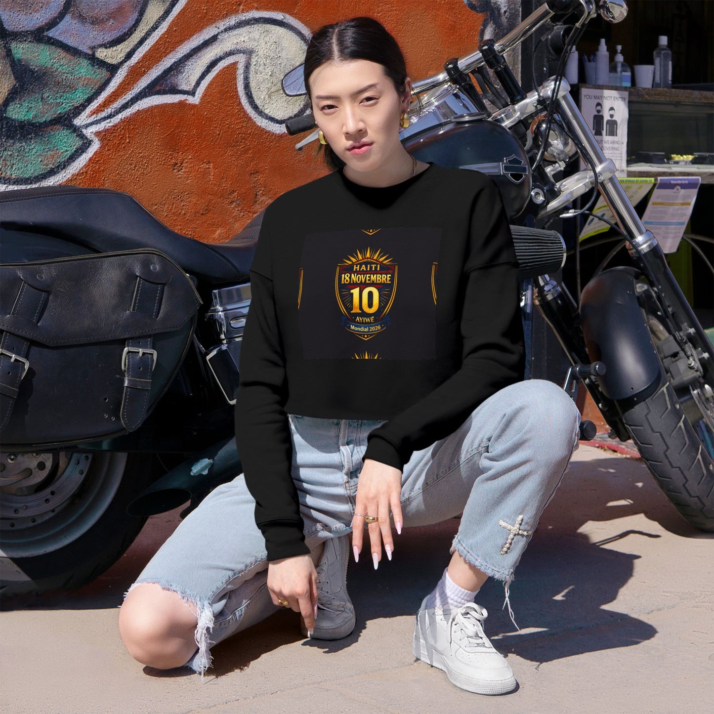 Ht1 - world Cup 2026 Women's Cropped Sweatshirt by AyiWe F&S - AyiWé Fashion & Style