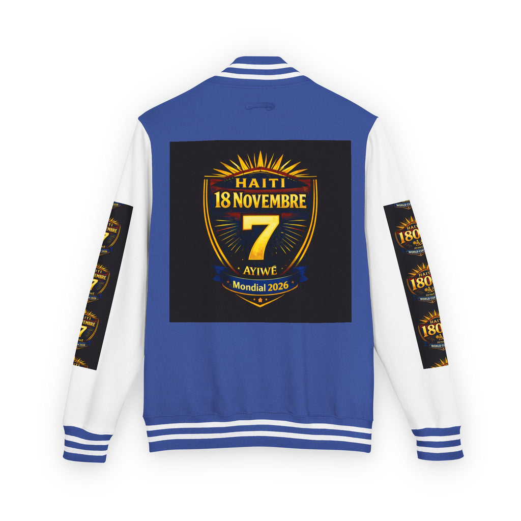 Haiti - Mondial2026 Unisex Heavyweight Letterman Jacket by AyiWe F&S - AyiWé Fashion & Style