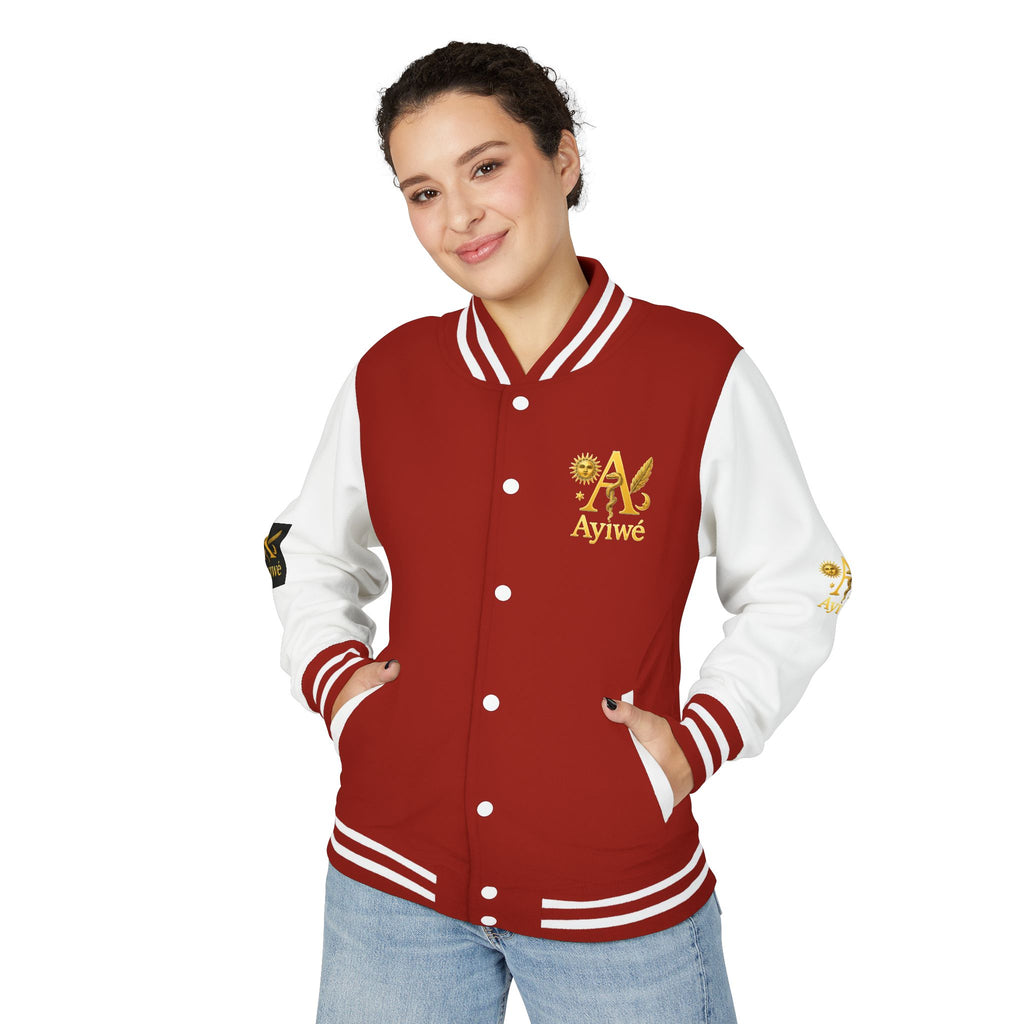 1-A High DegreAyiWé Unisex Heavyweight Letterman Jacket