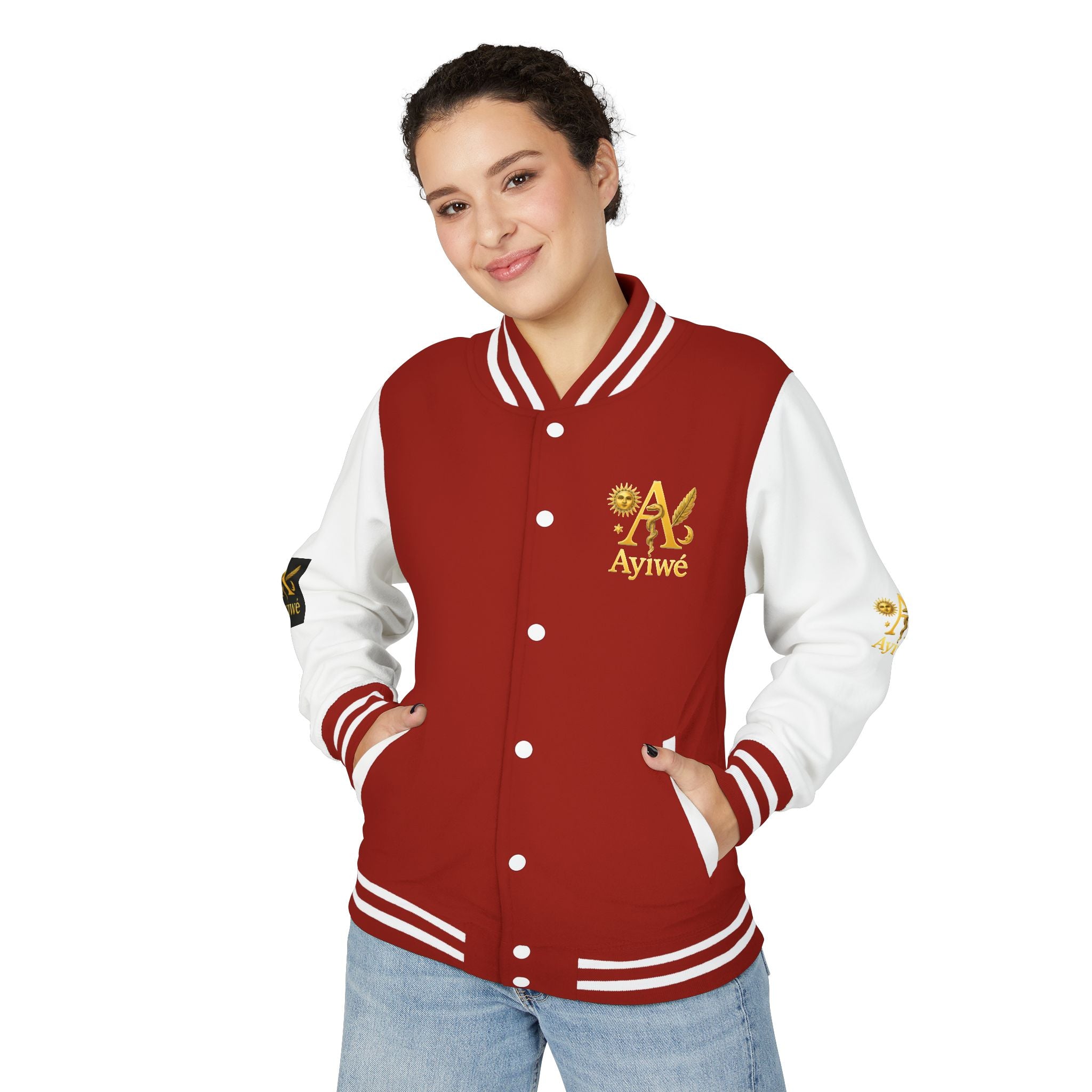 1-A High DegreAyiWé Unisex Heavyweight Letterman Jacket