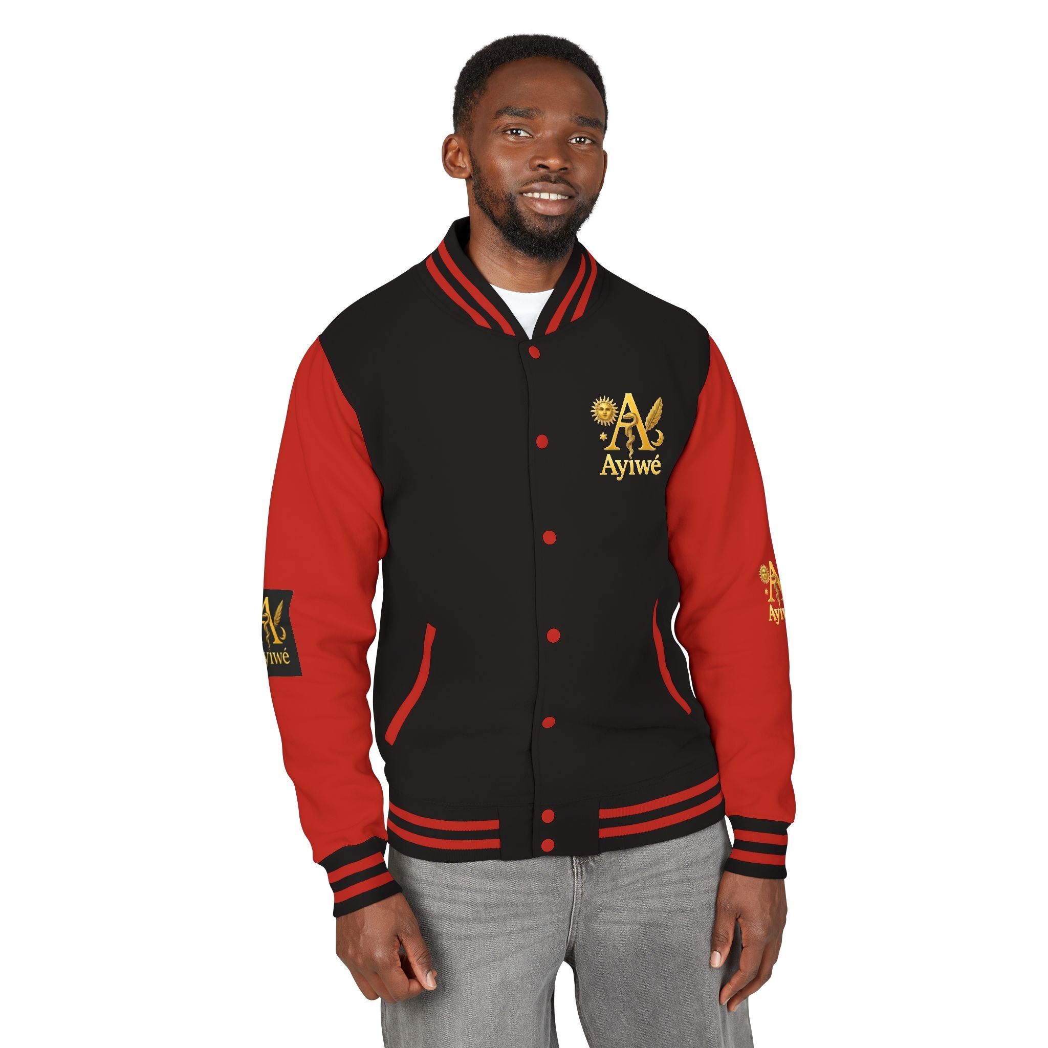 1-A High DegreAyiWé Unisex Heavyweight Letterman Jacket