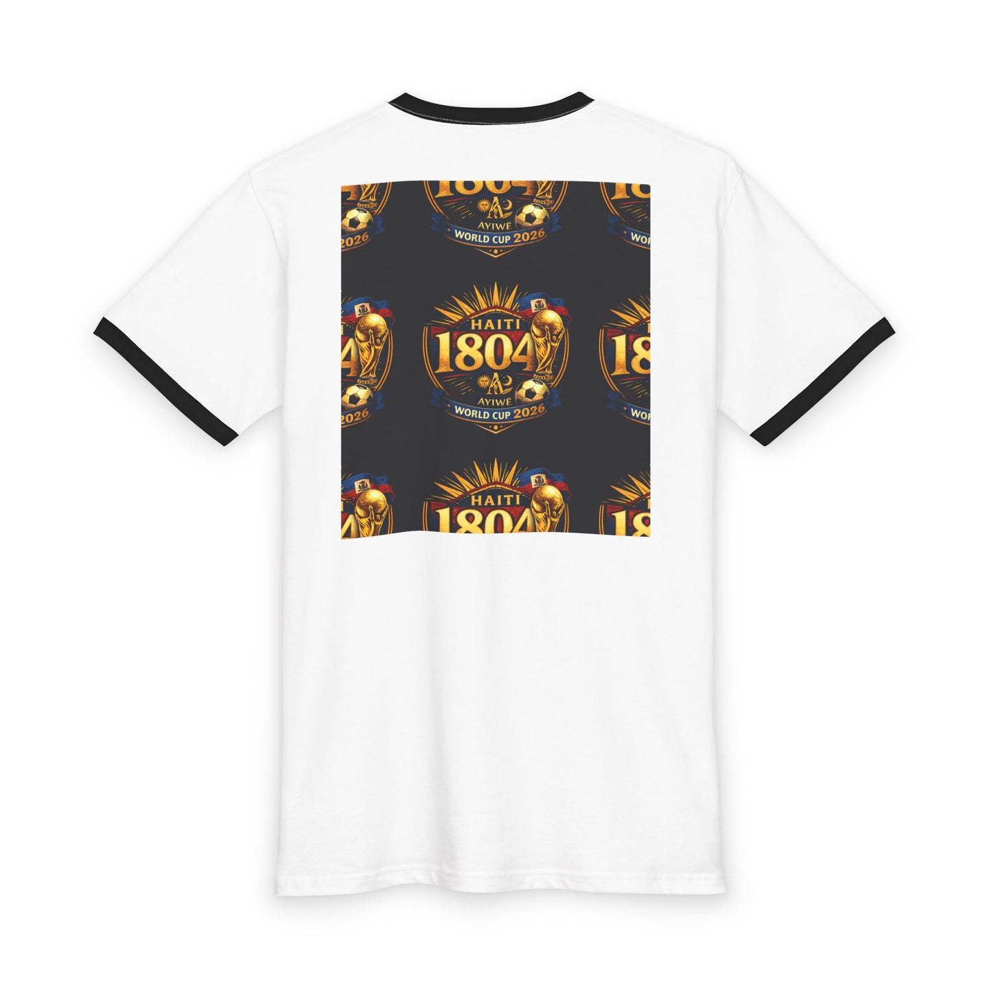 Ayiti - 18Nov. WC2026 Men's Staple Ringer Tee by AyiWe f&S - AyiWé Fashion & Style