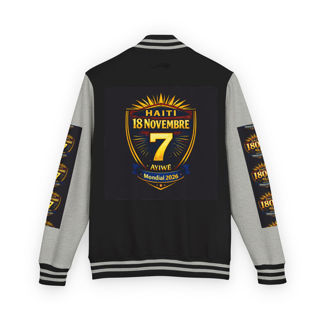 Haiti - Mondial2026 Unisex Heavyweight Letterman Jacket by AyiWe F&S - AyiWé Fashion & Style