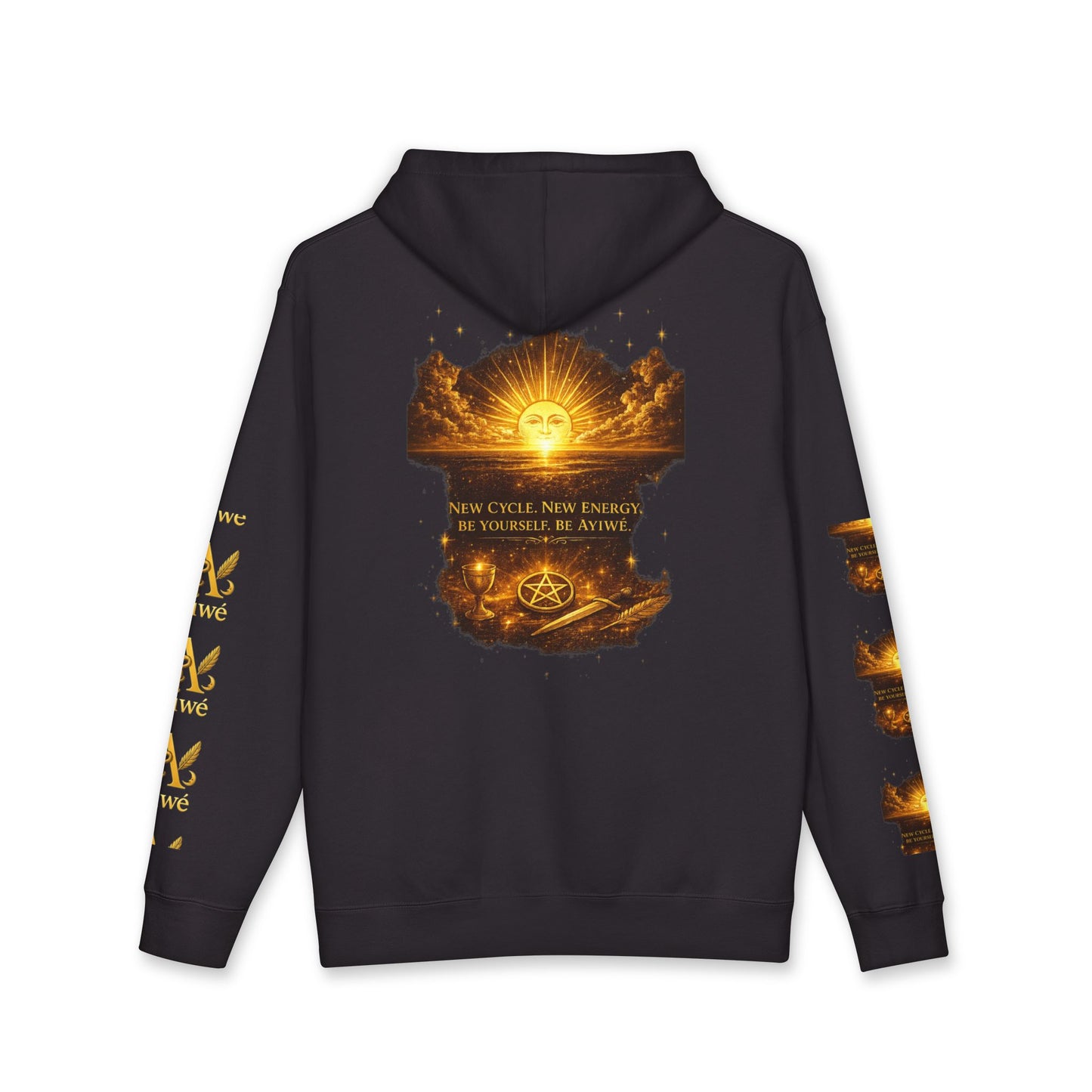 OneSun-Unisex Heavyweight Hooded Sweatshirt. Powered by AyiWe F&S