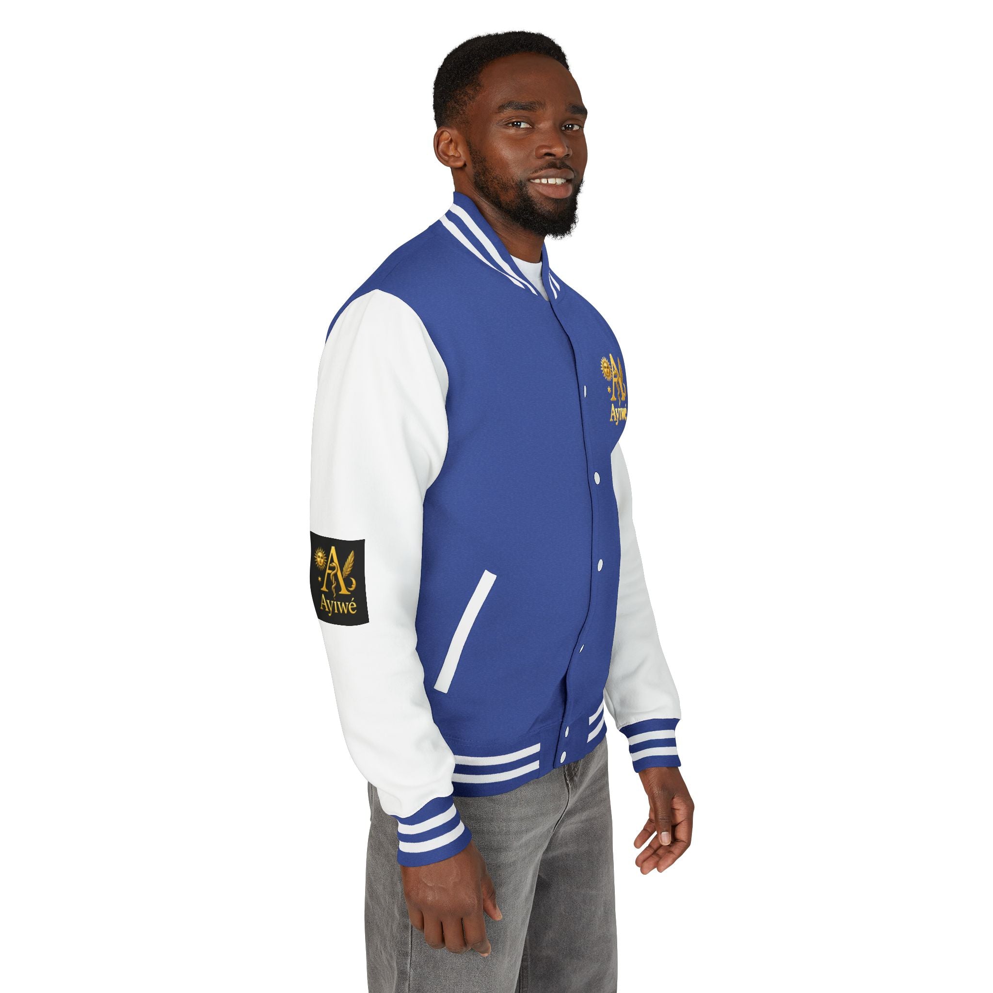 1-A High DegreAyiWé Unisex Heavyweight Letterman Jacket