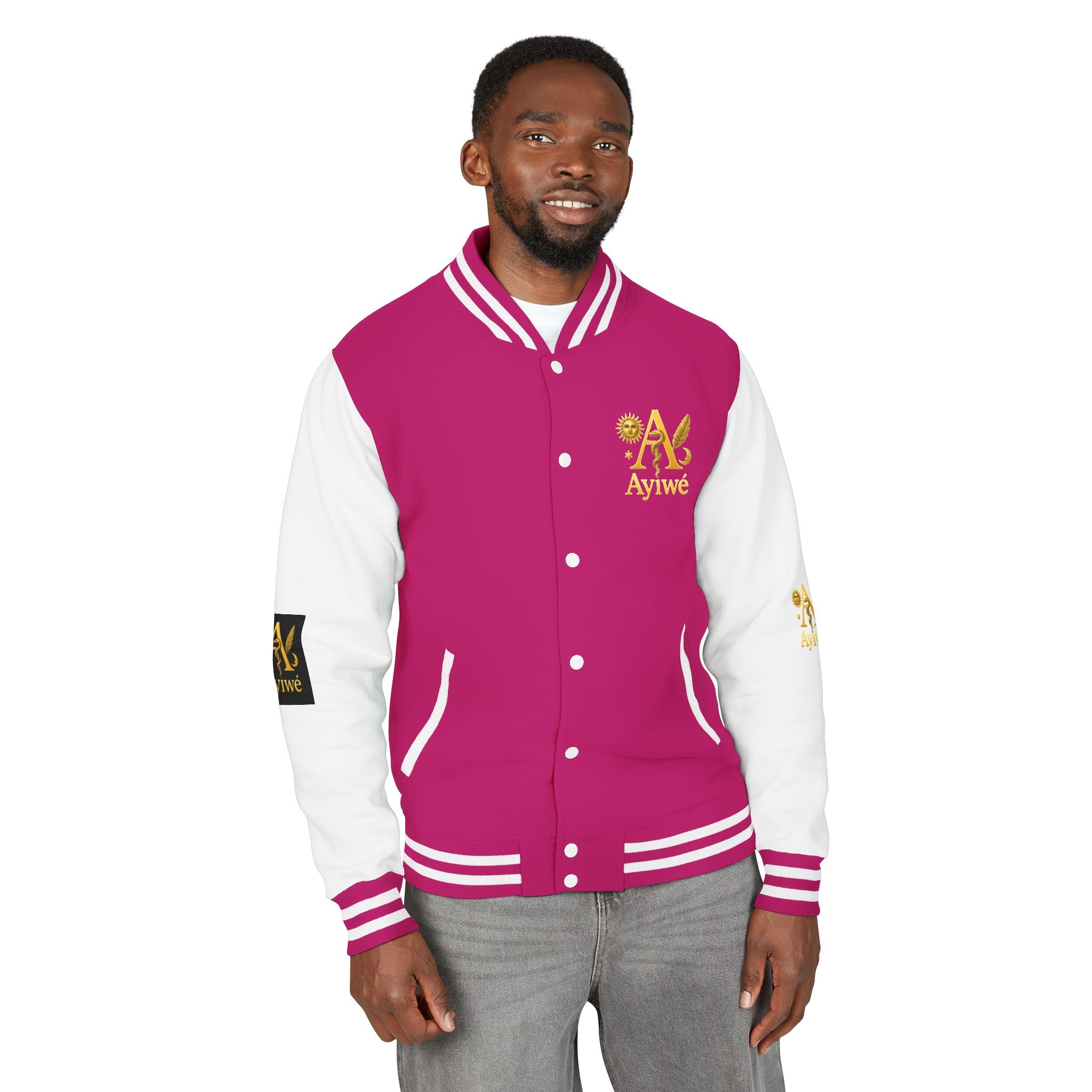 1-A High DegreAyiWé Unisex Heavyweight Letterman Jacket