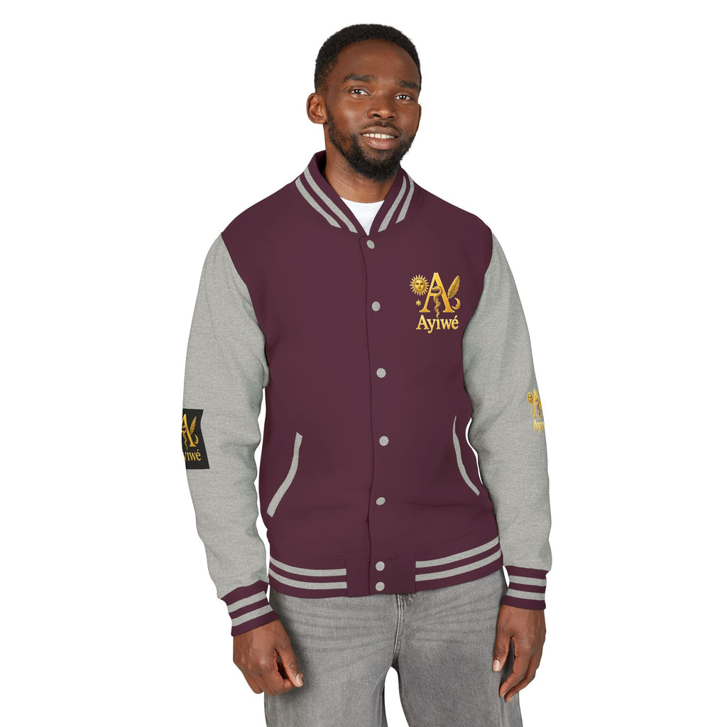 1-A High DegreAyiWé Unisex Heavyweight Letterman Jacket