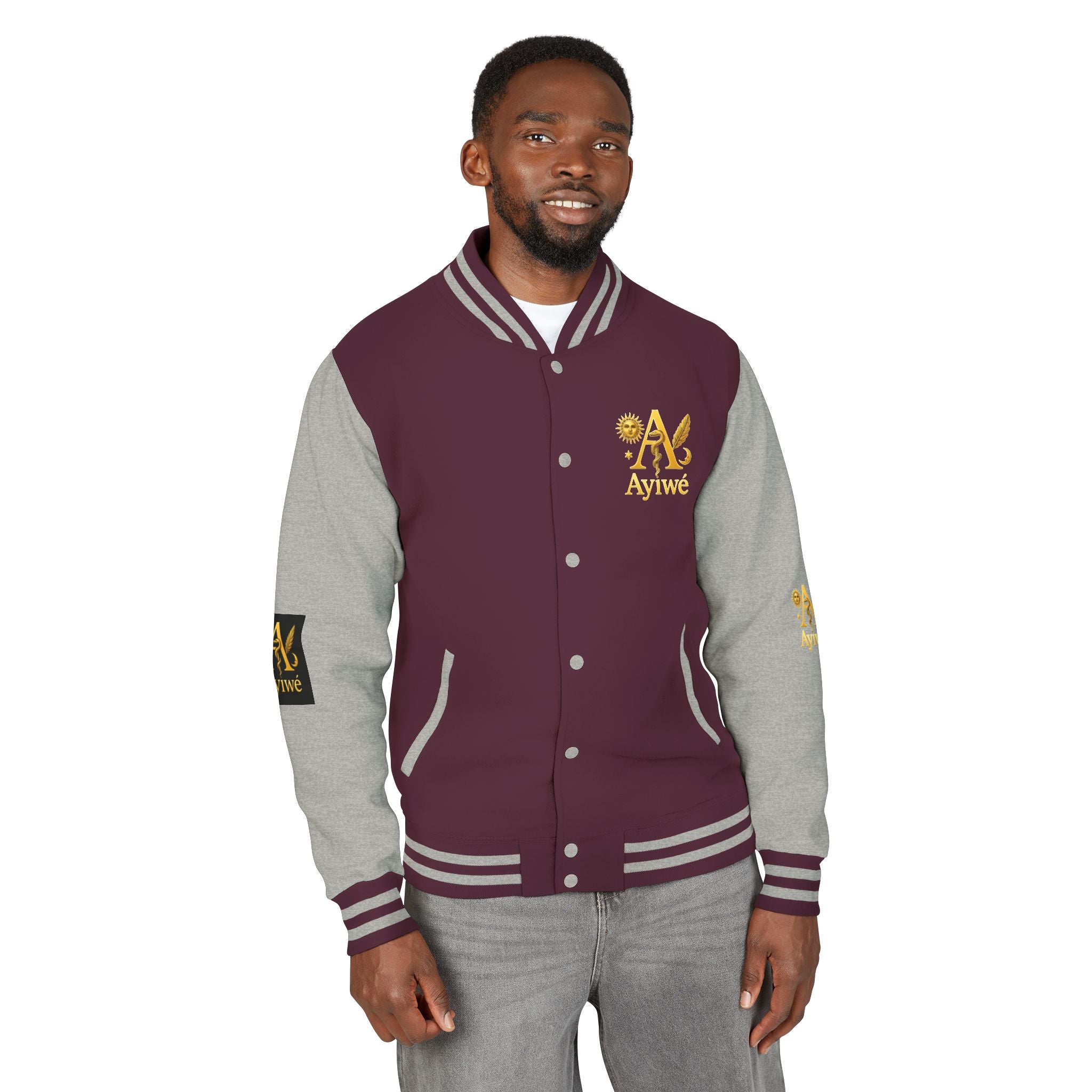 1-A High DegreAyiWé Unisex Heavyweight Letterman Jacket
