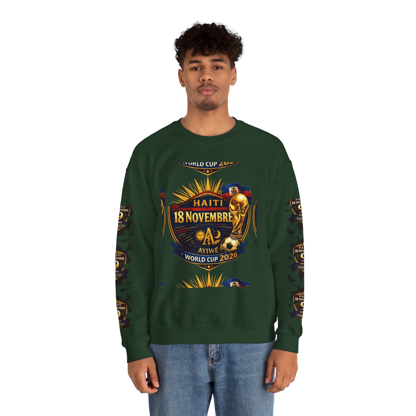 Ayiti18WC - Goal1 Unisex Heavy Blend™ Crewneck Sweatshirt by AyiWe F&S - AyiWé Fashion & Style