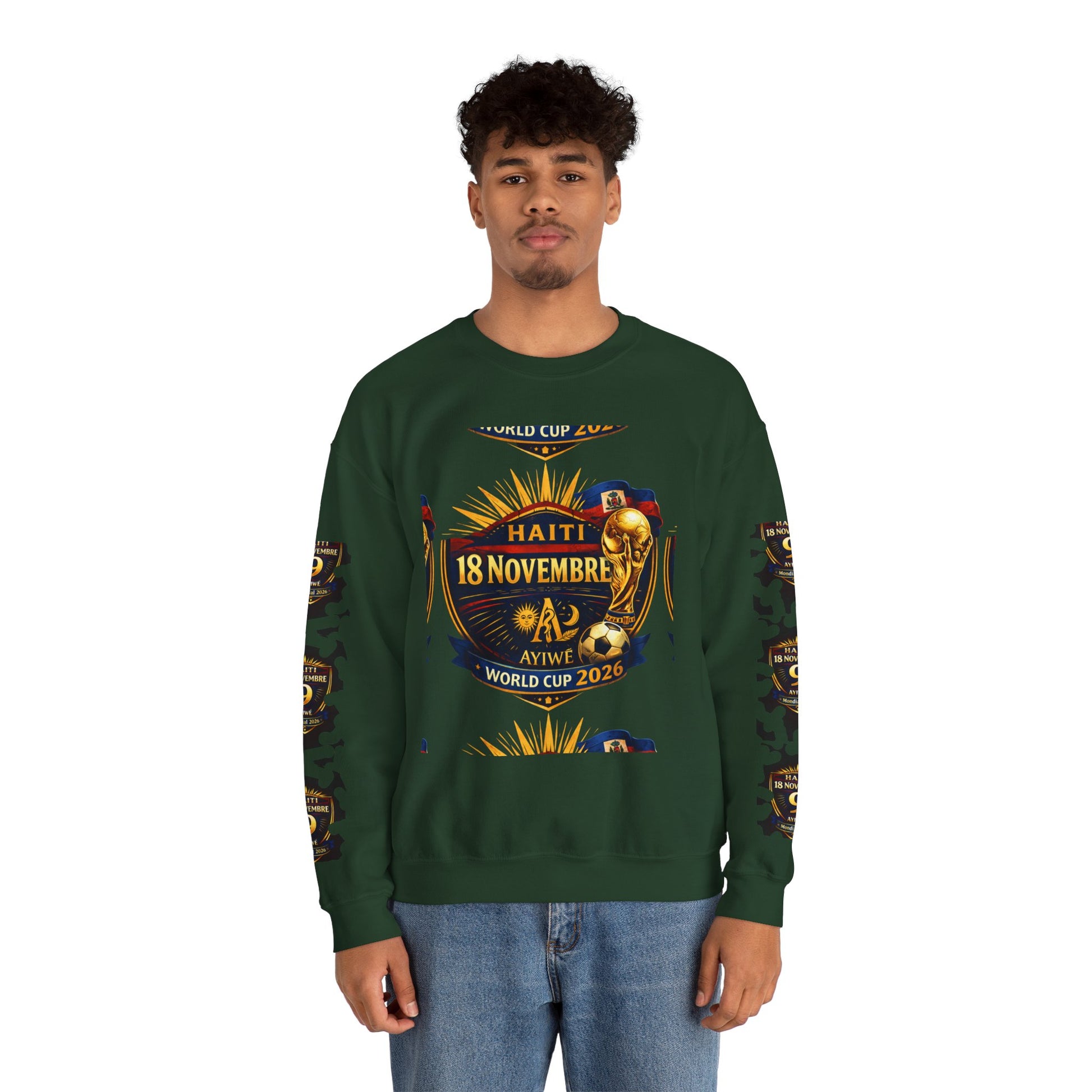 Ayiti18WC - Goal1 Unisex Heavy Blend™ Crewneck Sweatshirt by AyiWe F&S - AyiWé Fashion & Style