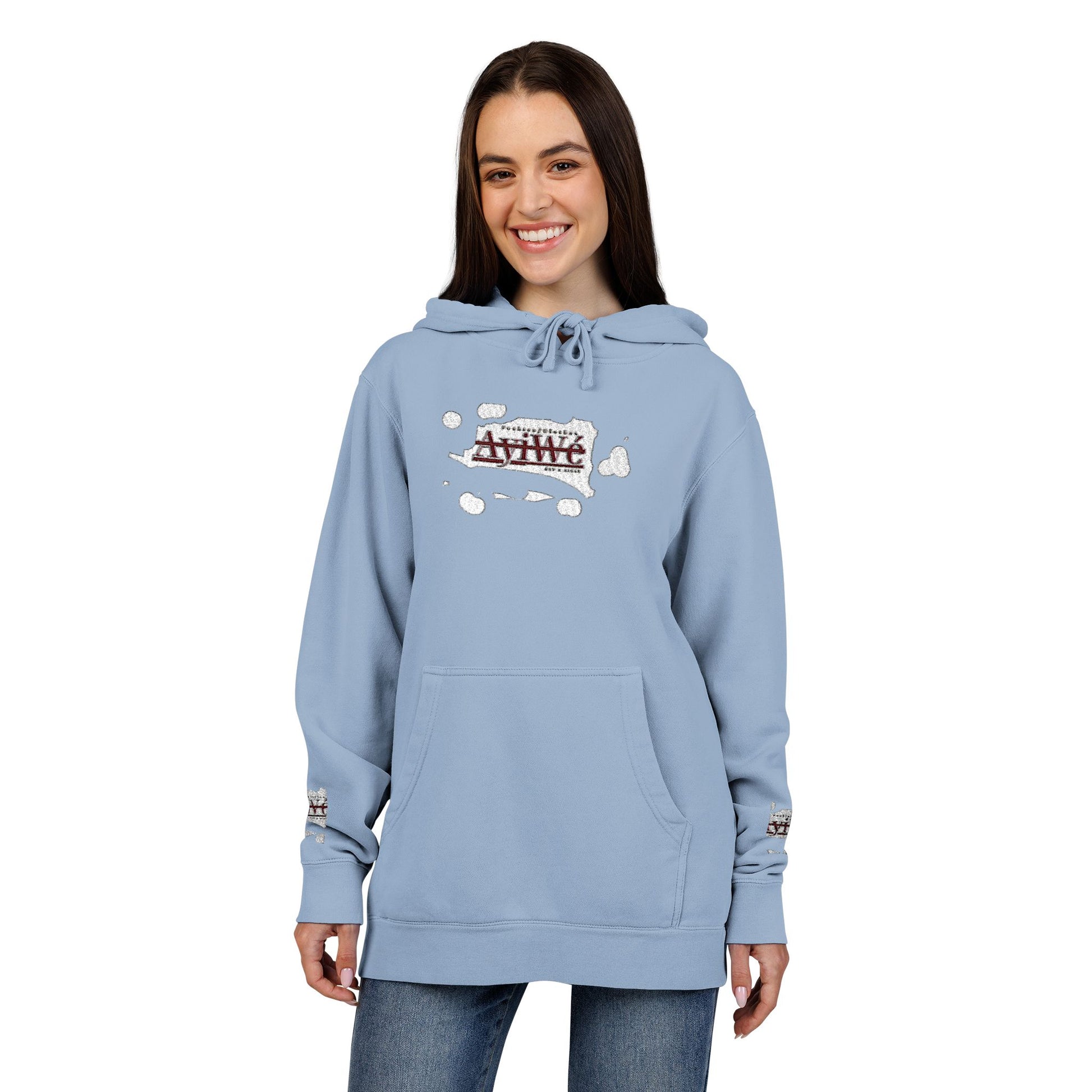 AyiWe A1 Unisex Pigment - Dyed Hoodie (Embroidery) - AyiWé Fashion & Style