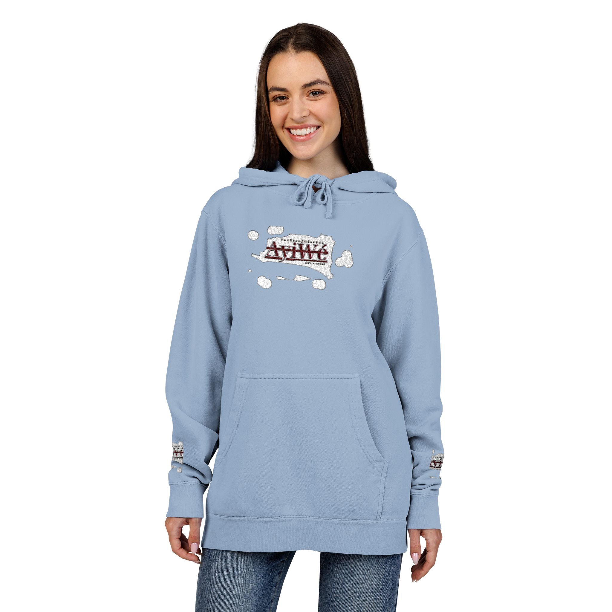 AyiWe A1 Unisex Pigment-Dyed Hoodie (Embroidery)