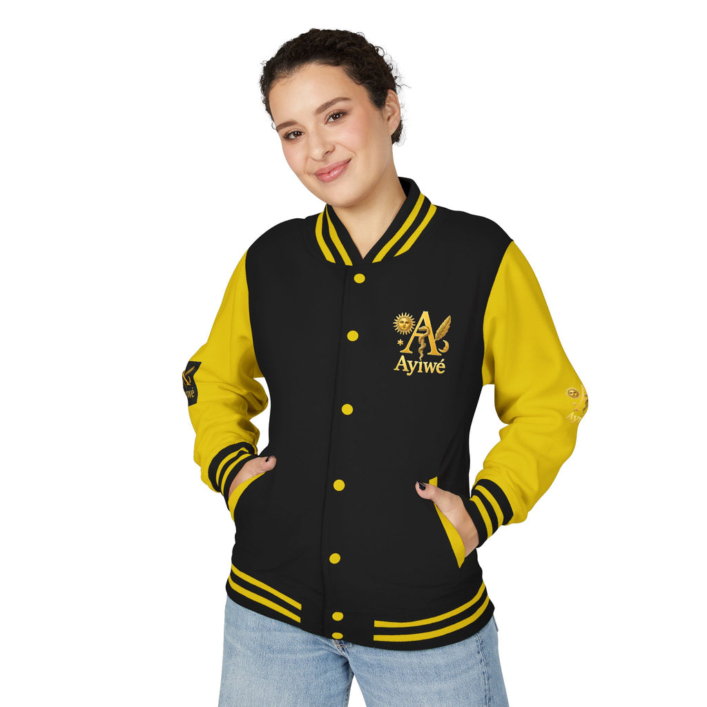 1-A High DegreAyiWé Unisex Heavyweight Letterman Jacket