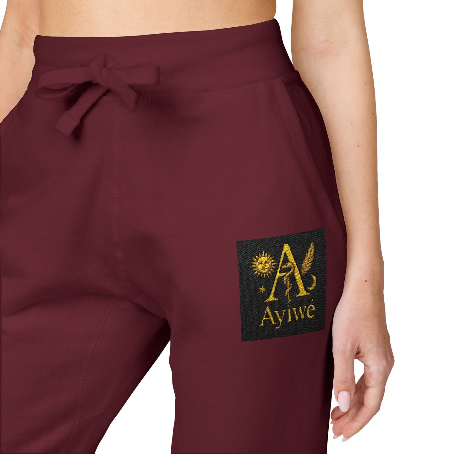 B - One AyiWé Unisex Fleece Sweatpants (Embroidery) - AyiWé Fashion & Style
