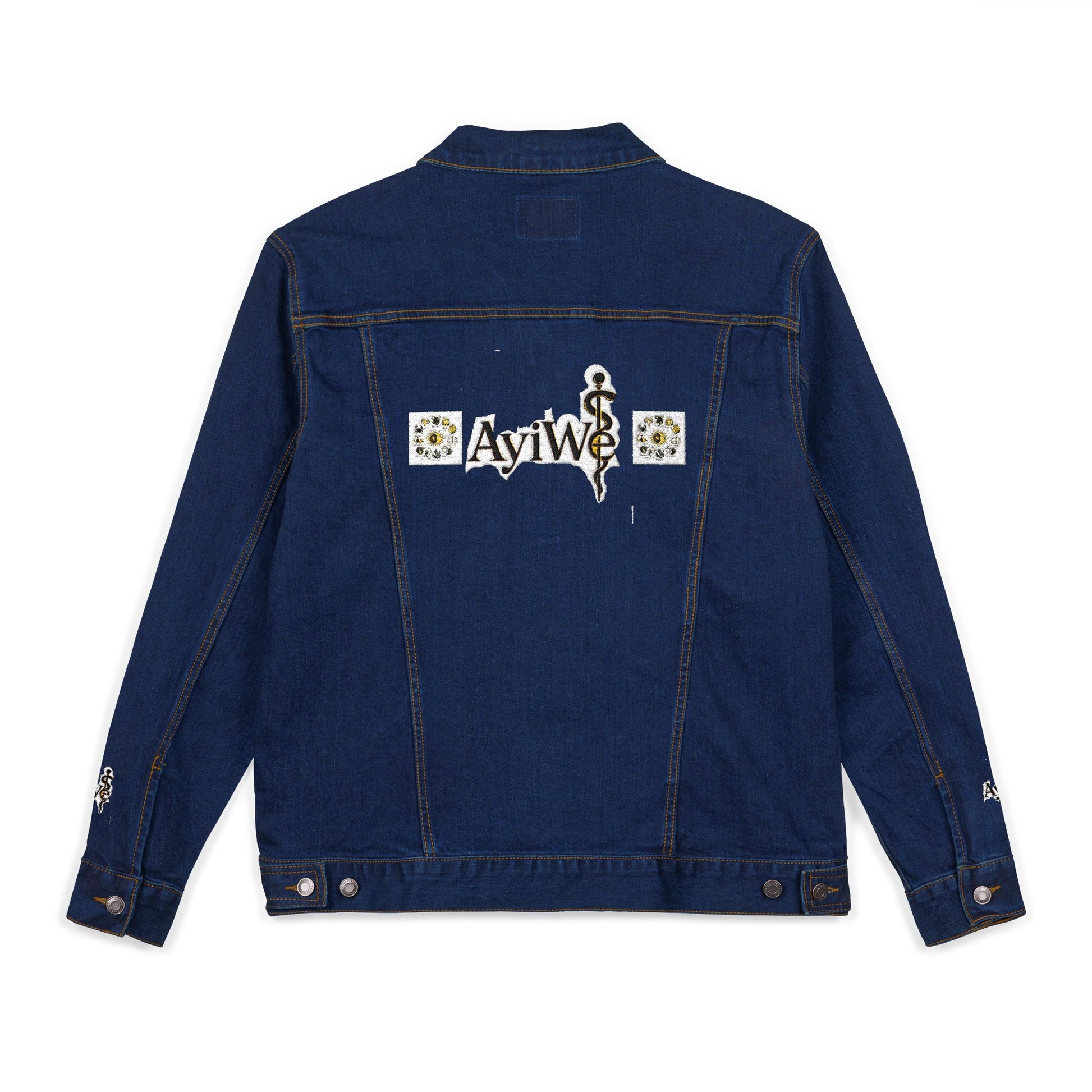 1AyiWé - Day&Night12 Unisex Denim Jacket (Embroidery) - AyiWé Fashion & Style