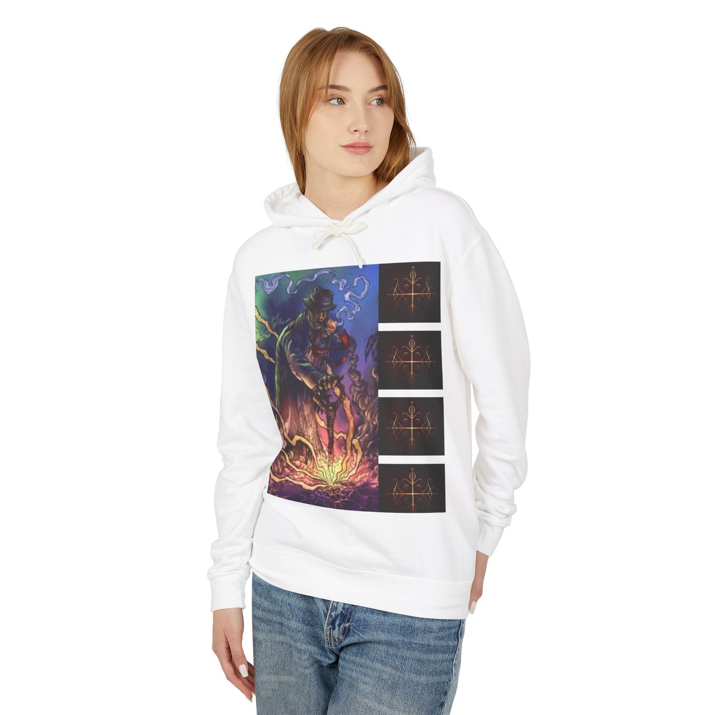 Ayi06 Unisex Lightweight Hooded Sweatshirt. Powered by AyiWe FS