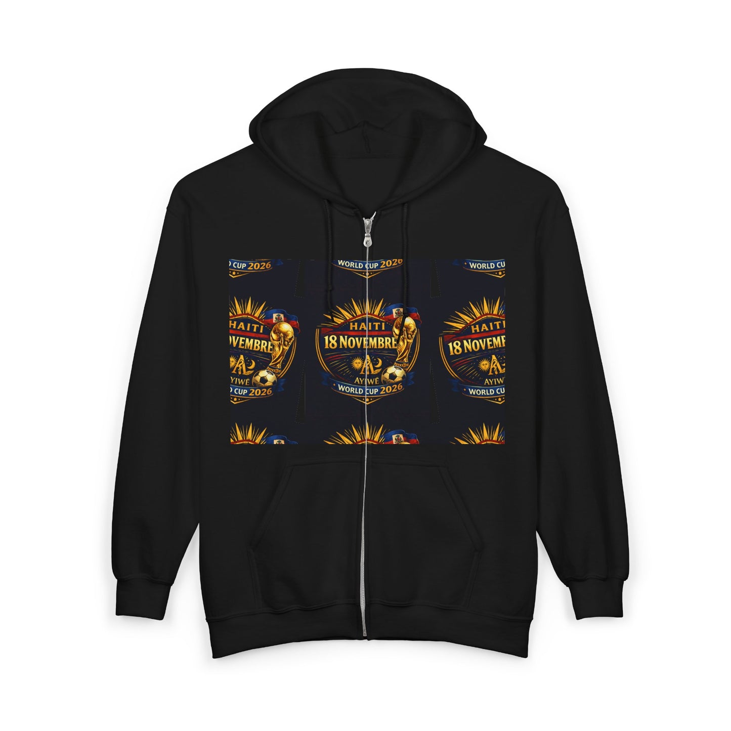 Ayiti18WC - 09G Unisex Heavy Blend™ Full Zip Hooded Sweatshirt by AyiWe F&S - AyiWé Fashion & Style