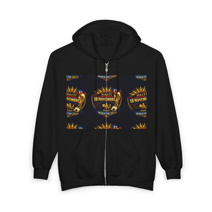 Ayiti18WC - 09G Unisex Heavy Blend™ Full Zip Hooded Sweatshirt by AyiWe F&S - AyiWé Fashion & Style
