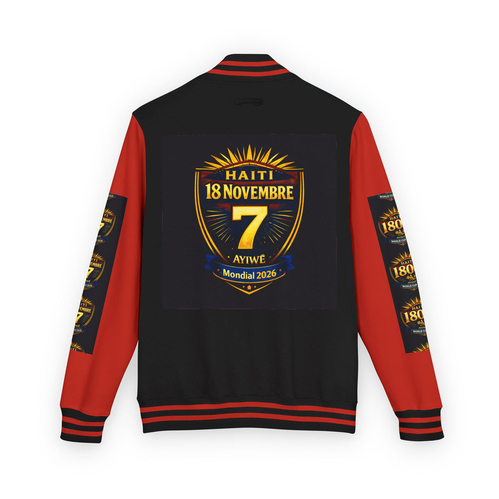 Haiti - Mondial2026 Unisex Heavyweight Letterman Jacket by AyiWe F&S - AyiWé Fashion & Style
