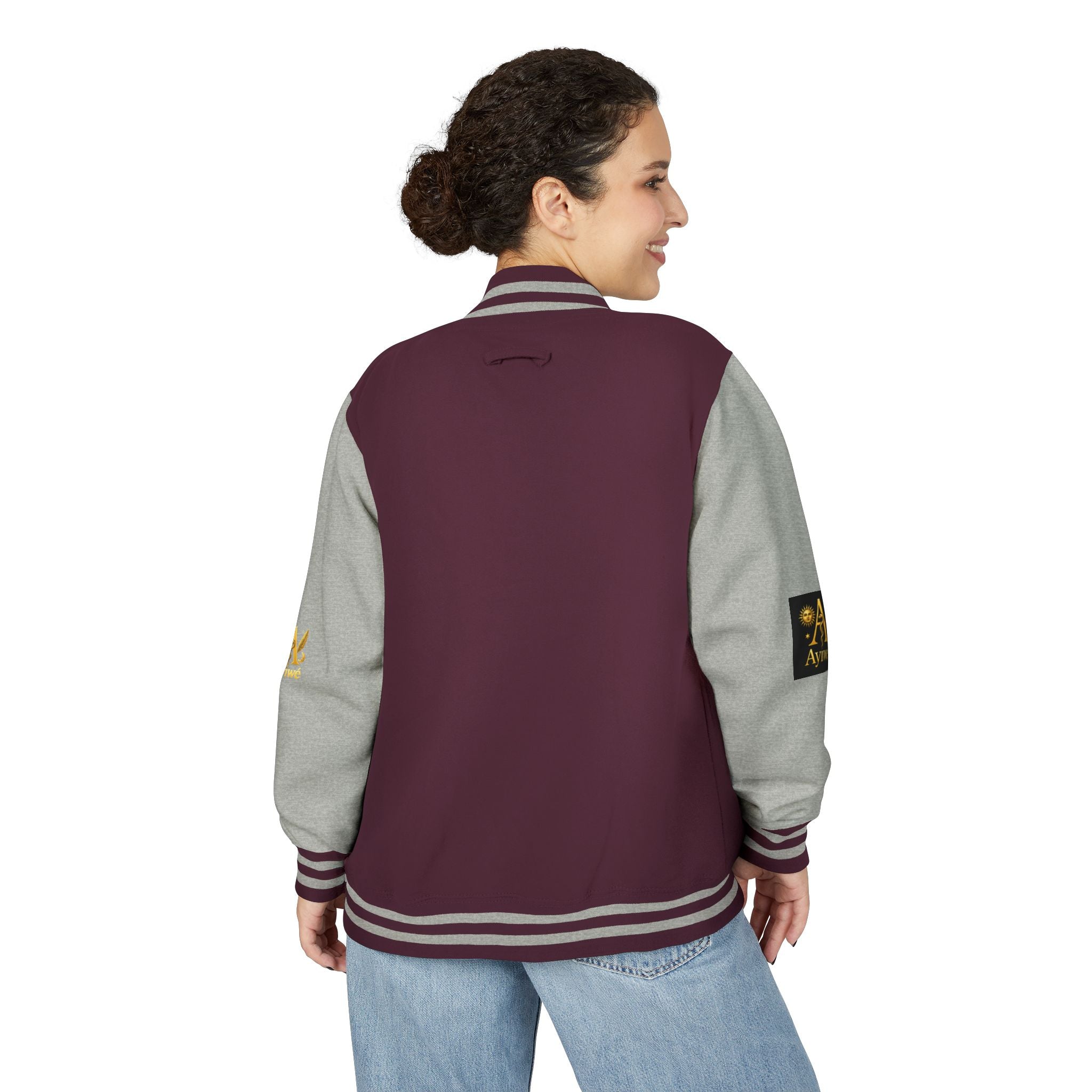 1-A High DegreAyiWé Unisex Heavyweight Letterman Jacket