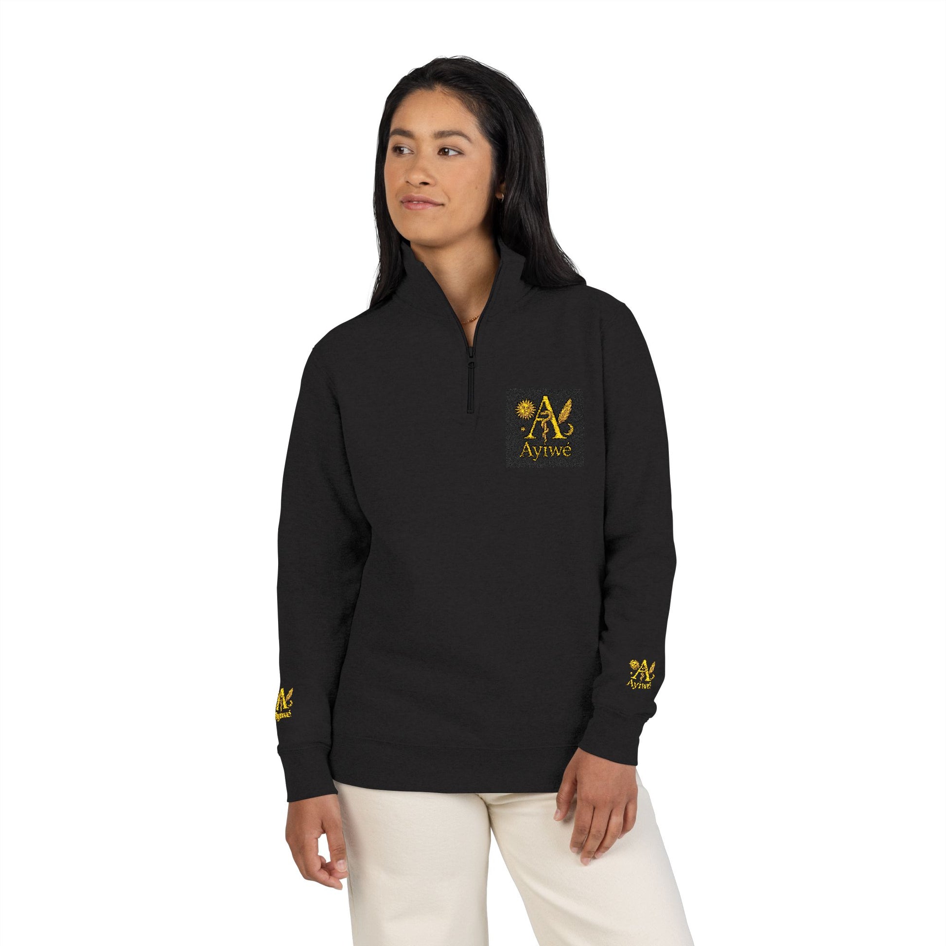 A1 - BL12 - AyiWé Lifestyle Unisex Fleece Pullover (Embroidery) - AyiWé Fashion & Style