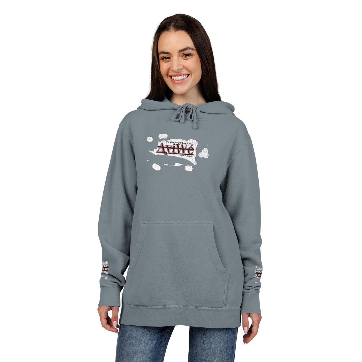 AyiWe A1 Unisex Pigment - Dyed Hoodie (Embroidery) - AyiWé Fashion & Style