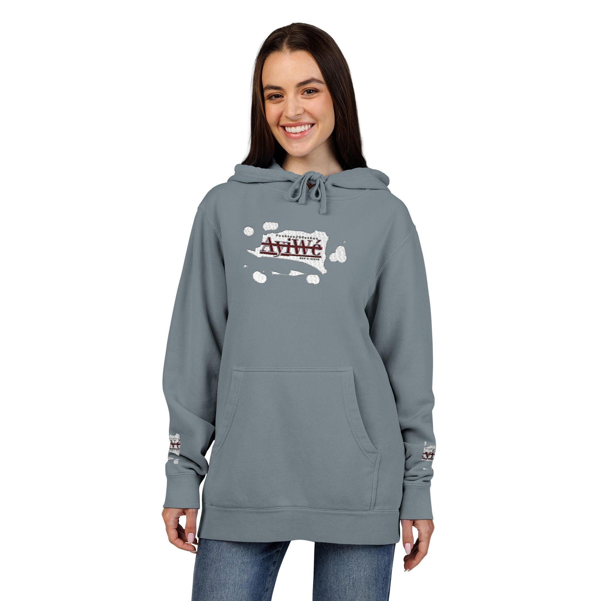 AyiWe A1 Unisex Pigment-Dyed Hoodie (Embroidery)