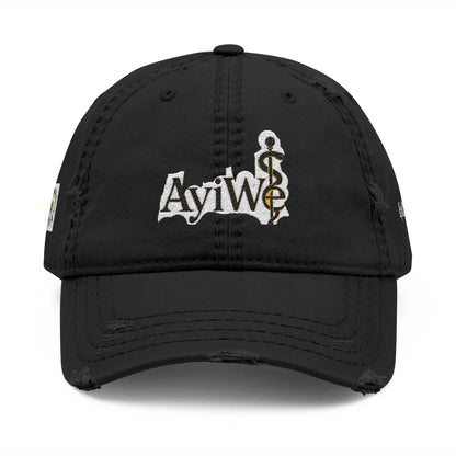 AB3 - AyiWé Distressed Dad Hat (Embroidery) - AyiWé Fashion & Style