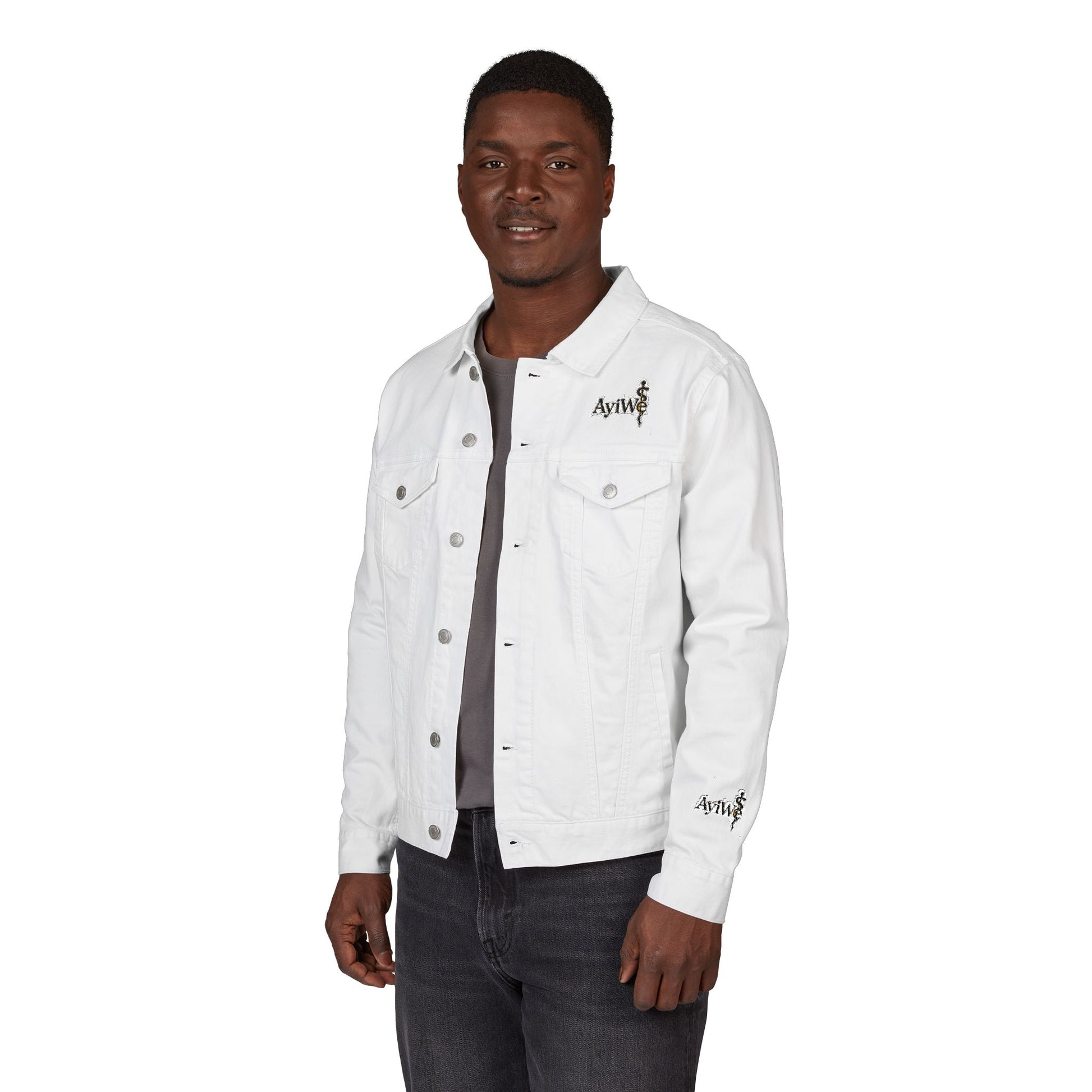1AyiWé - Day&Night12 Unisex Denim Jacket (Embroidery) - AyiWé Fashion & Style