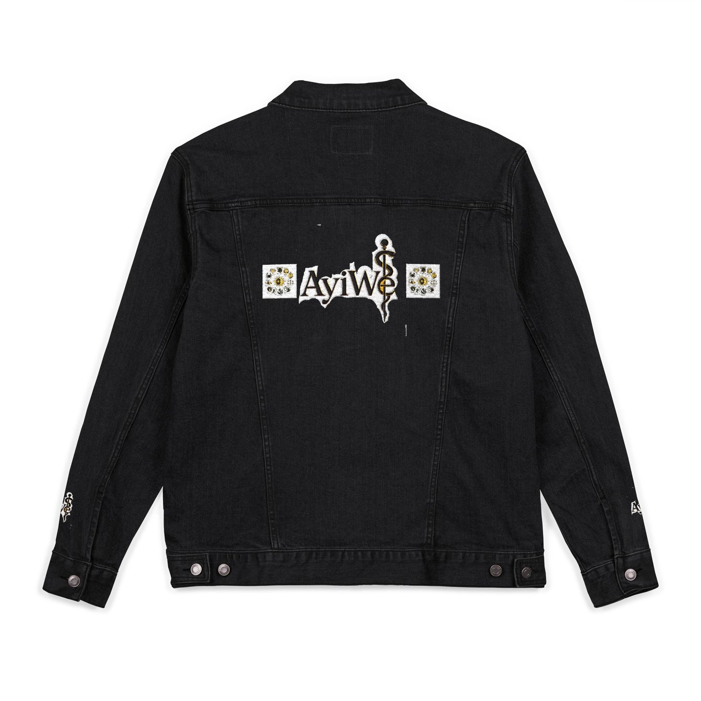 1AyiWé - Day&Night12 Unisex Denim Jacket (Embroidery) - AyiWé Fashion & Style