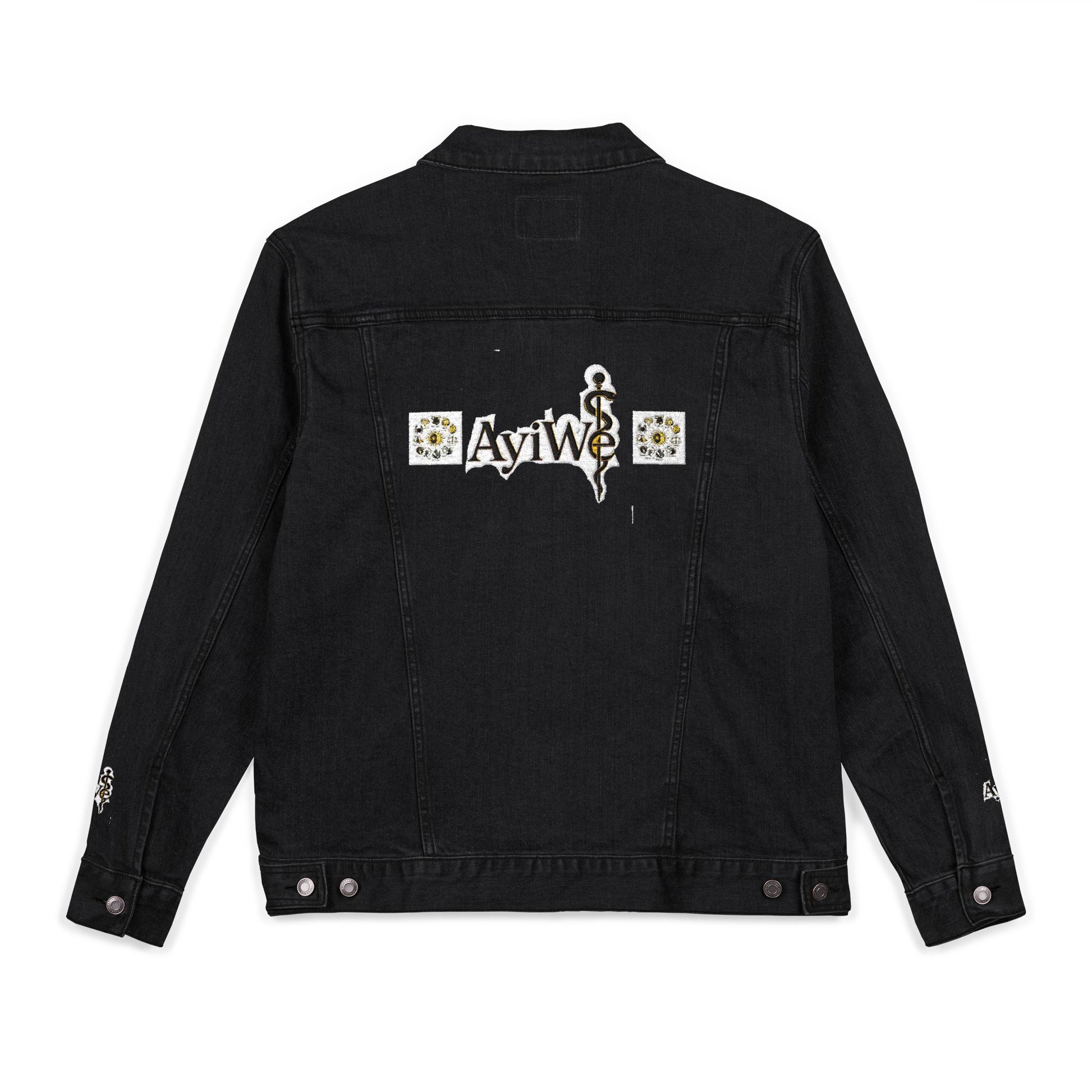 1AyiWé - Day&Night12 Unisex Denim Jacket (Embroidery) - AyiWé Fashion & Style