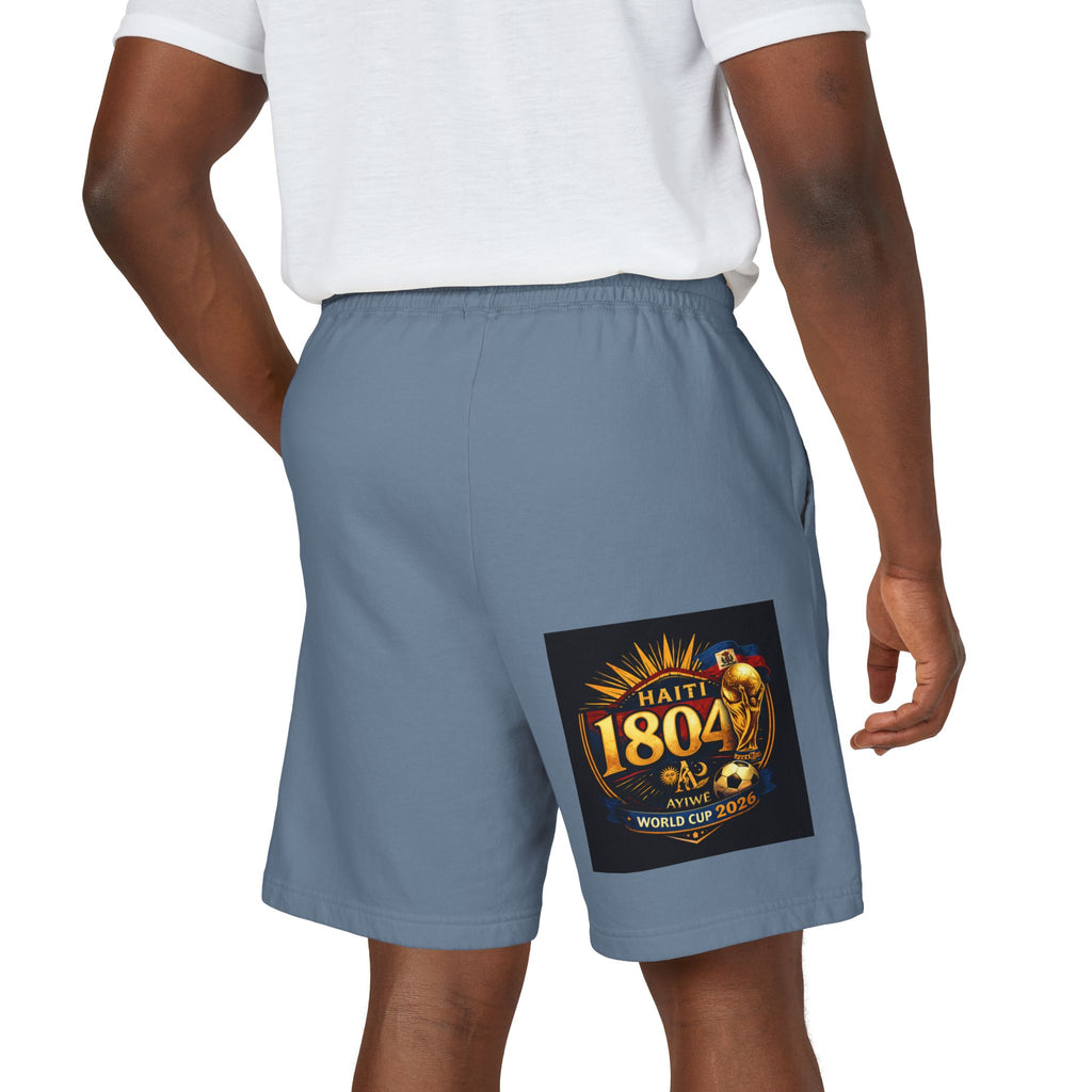 18Nov - world cup - Haiti Unisex Garment - Dyed Lightweight Fleece Sweat Shorts by AyiWe F&S - AyiWé Fashion & Style