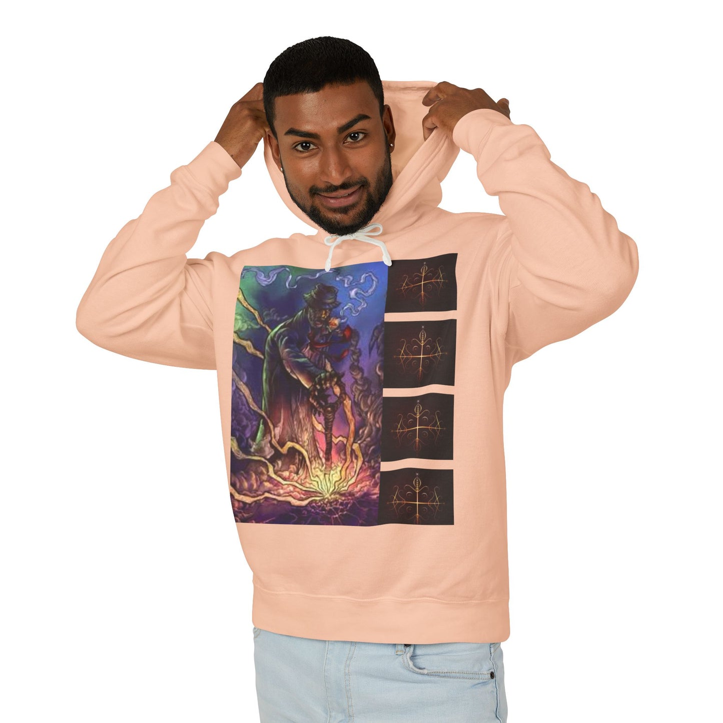 Ayi06 Unisex Lightweight Hooded Sweatshirt. Powered by AyiWe FS