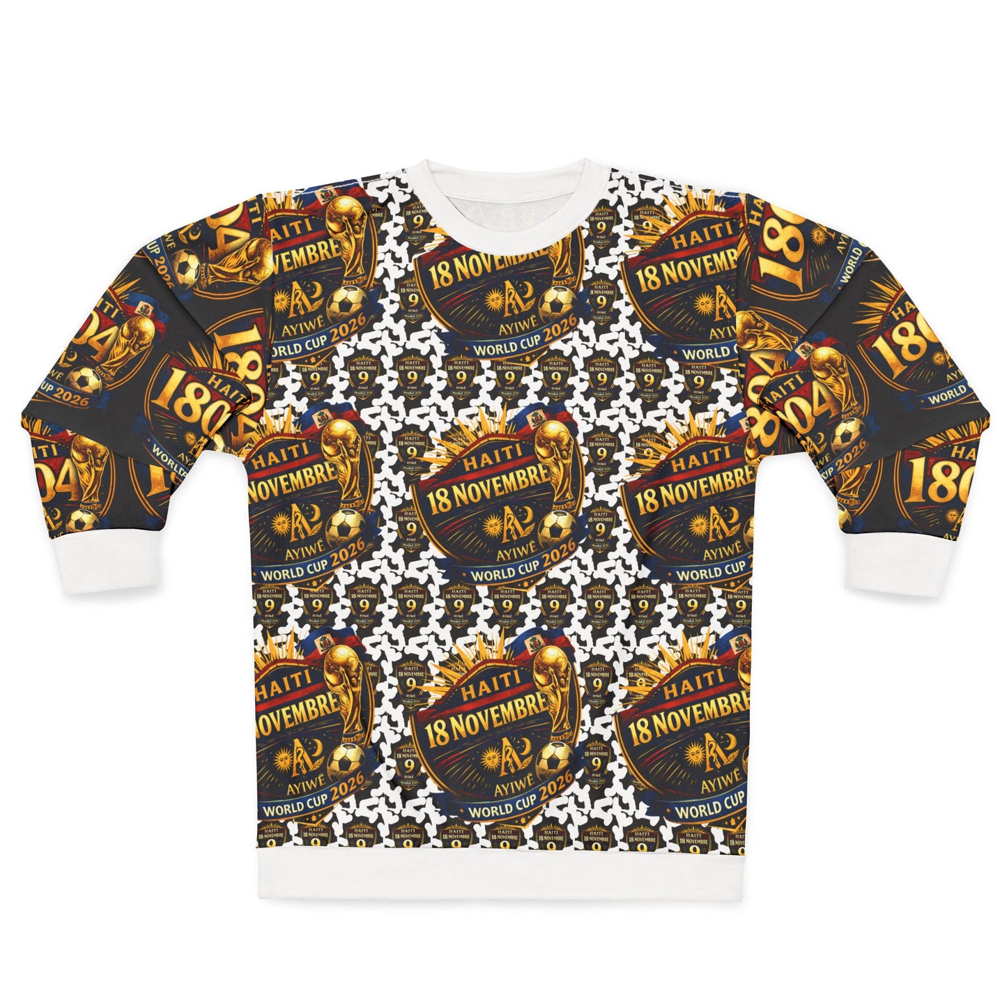 Ayiti18WC - 09Champion Unisex Sweatshirt (AOP) by AyiWe F&S - AyiWé Fashion & Style