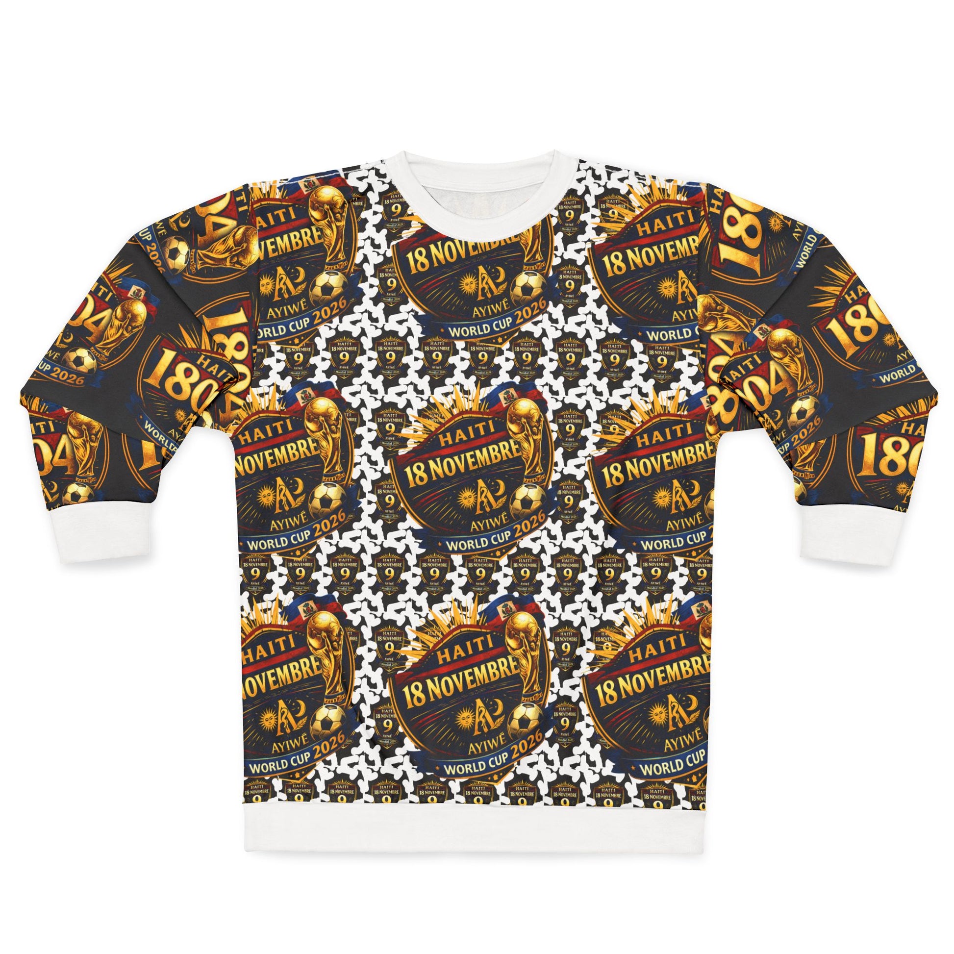 Ayiti18WC - 09Champion Unisex Sweatshirt (AOP) by AyiWe F&S - AyiWé Fashion & Style