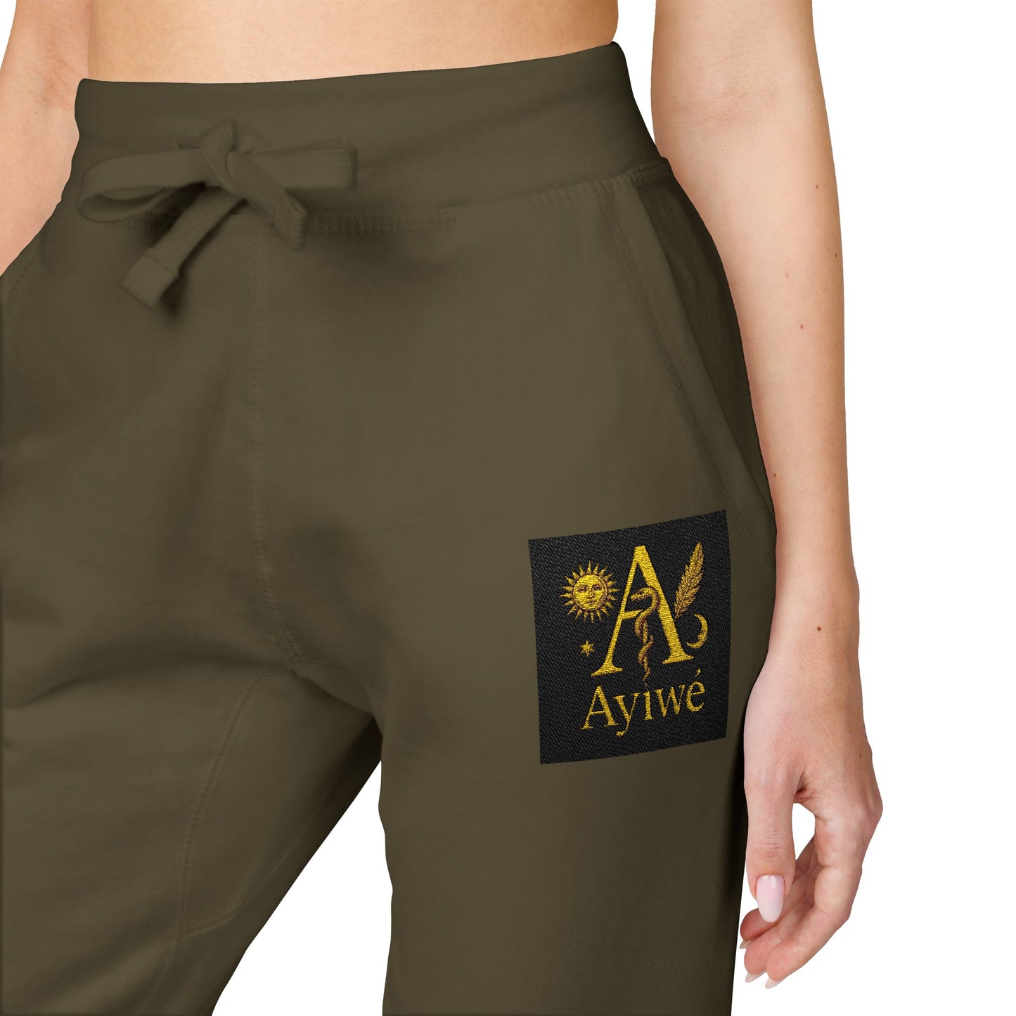 B - One AyiWé Unisex Fleece Sweatpants (Embroidery) - AyiWé Fashion & Style
