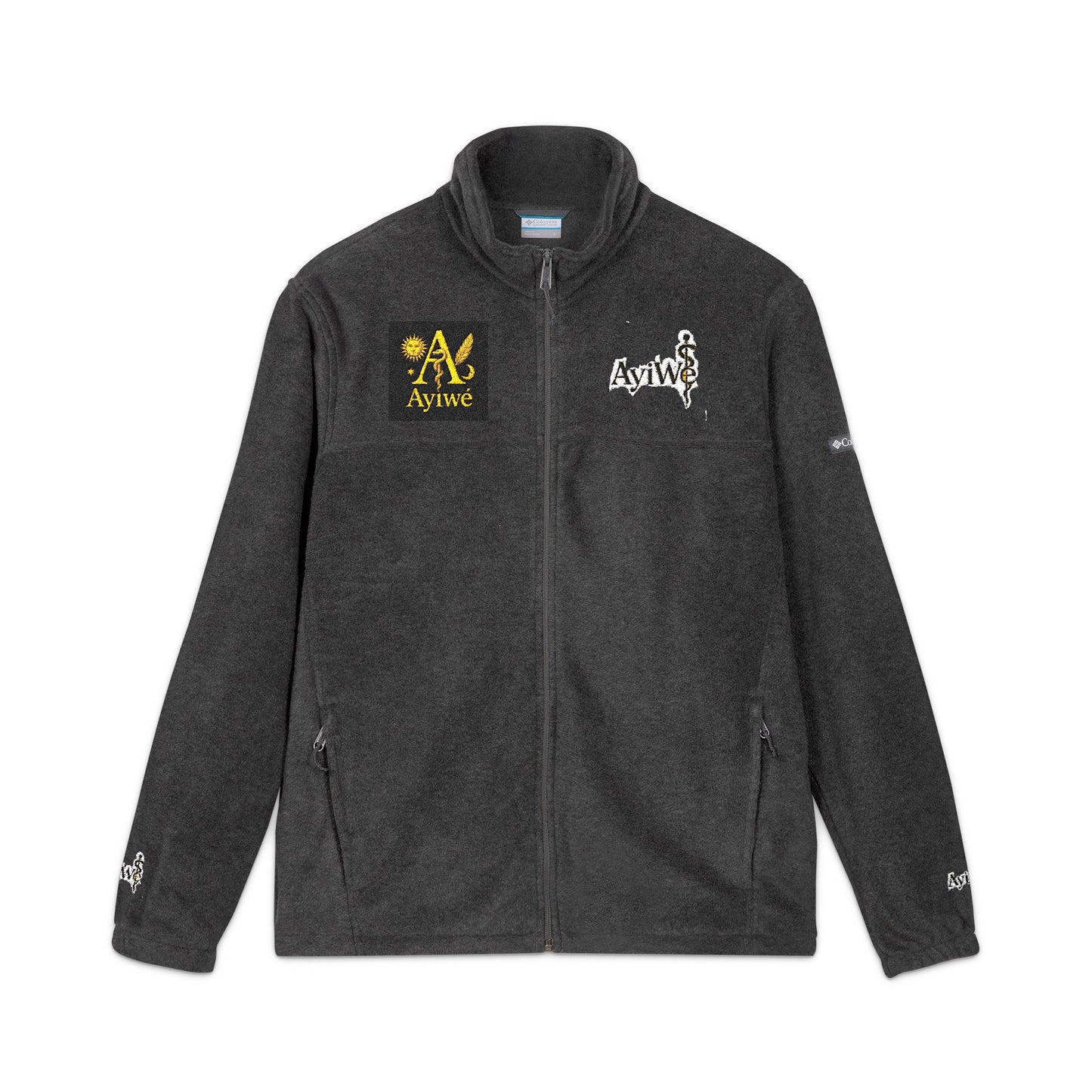 1A - AyiWé - Fibonacci8 Unisex Columbia Fleece Jacket (Embroidery) - AyiWé Fashion & Style