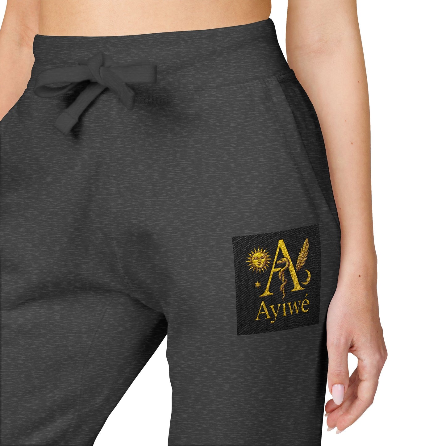 B - One AyiWé Unisex Fleece Sweatpants (Embroidery) - AyiWé Fashion & Style