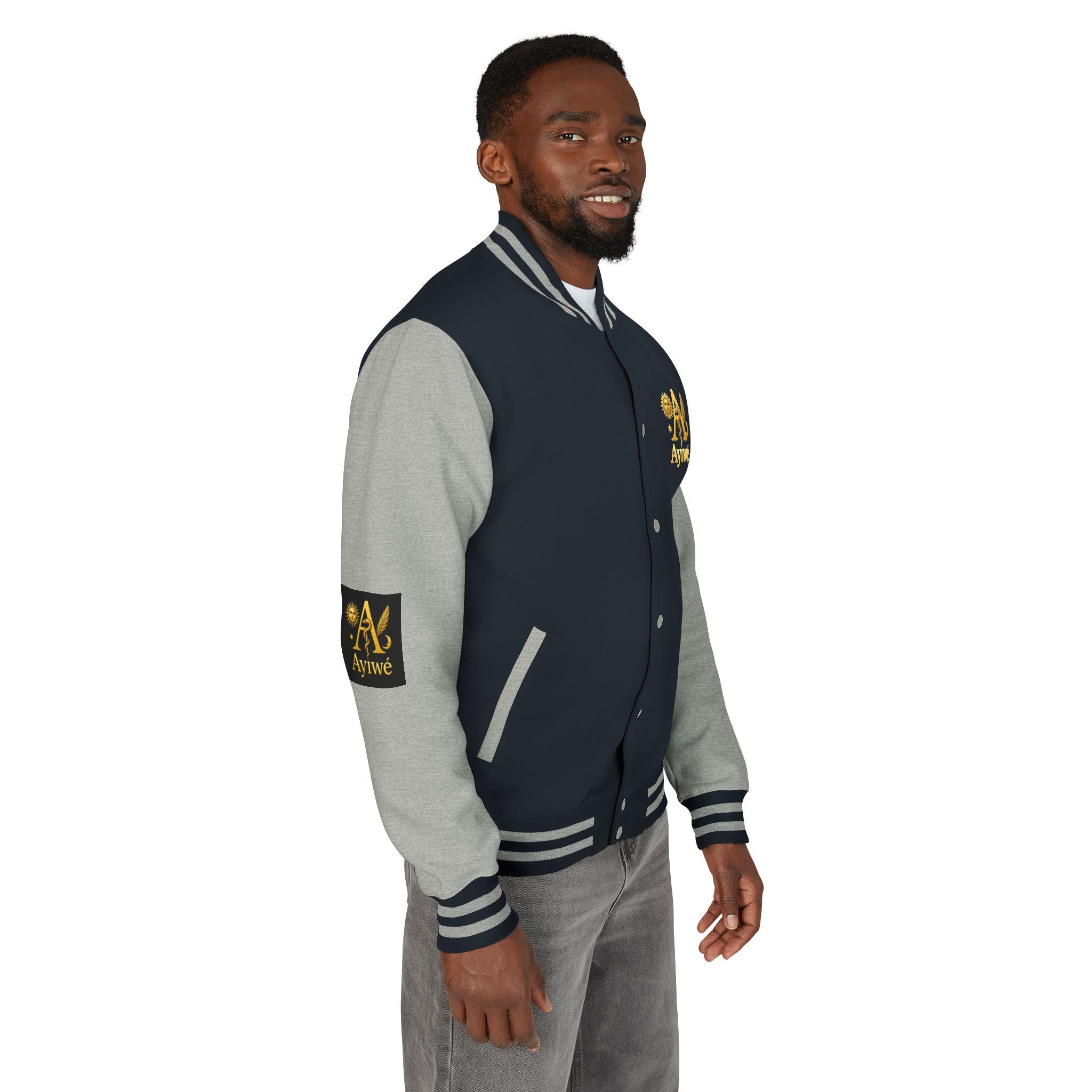 1-A High DegreAyiWé Unisex Heavyweight Letterman Jacket