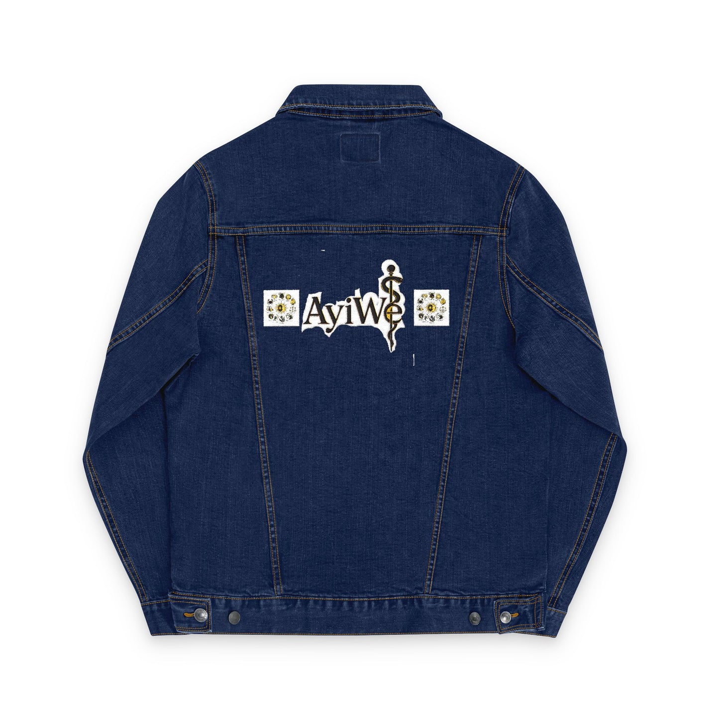 1AyiWé - Day&Night12 Unisex Denim Jacket (Embroidery) - AyiWé Fashion & Style