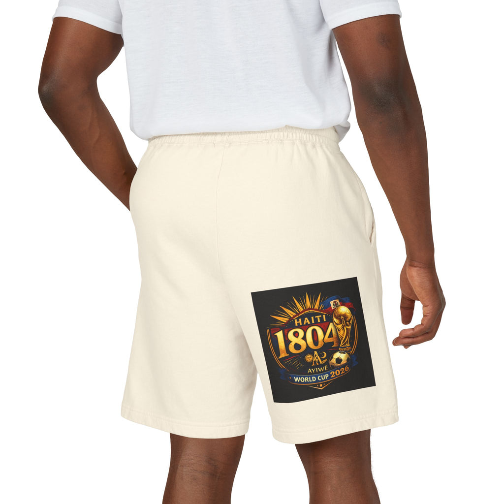 18Nov - world cup - Haiti Unisex Garment - Dyed Lightweight Fleece Sweat Shorts by AyiWe F&S - AyiWé Fashion & Style