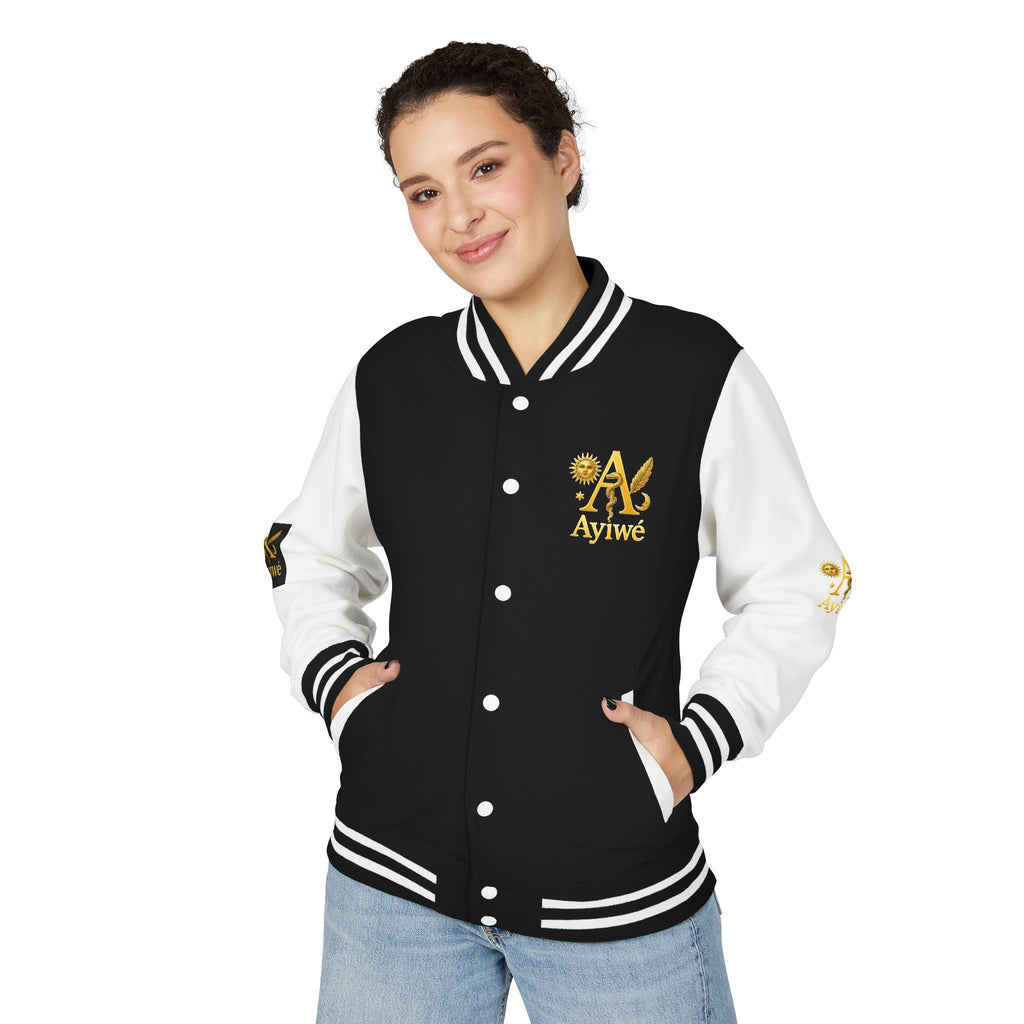 1-A High DegreAyiWé Unisex Heavyweight Letterman Jacket