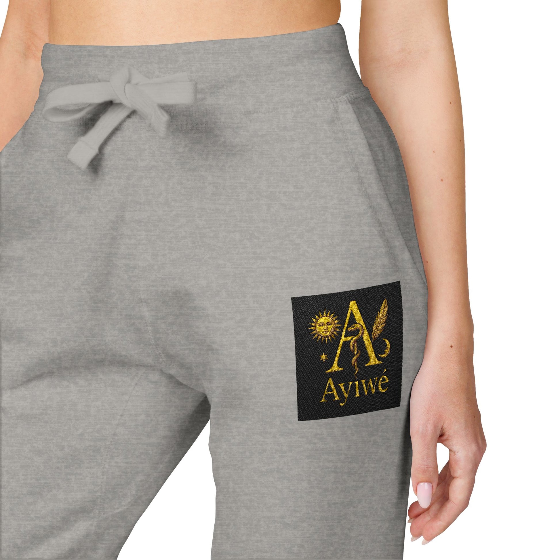 B - One AyiWé Unisex Fleece Sweatpants (Embroidery) - AyiWé Fashion & Style