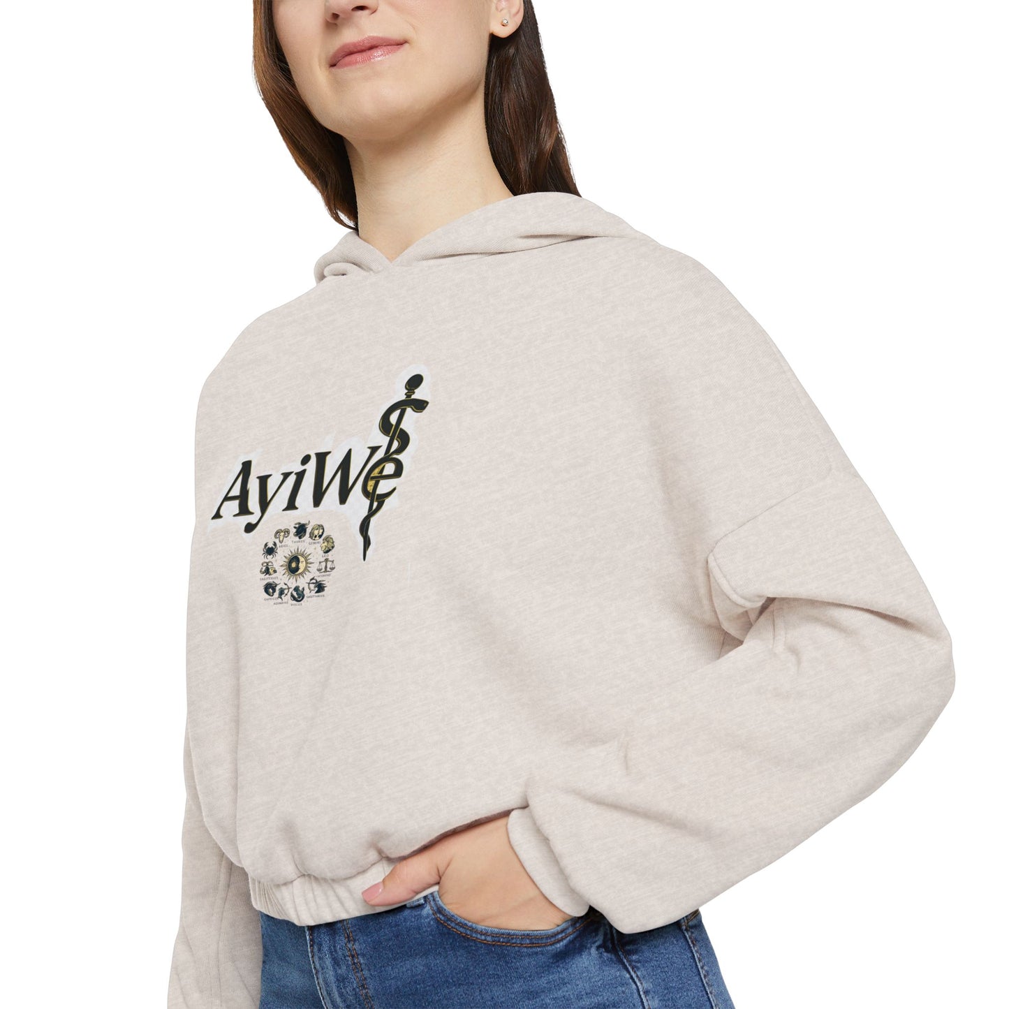 A - Lady1 - AyiWé Women's Cinched Bottom Hoodie - AyiWé Fashion & Style