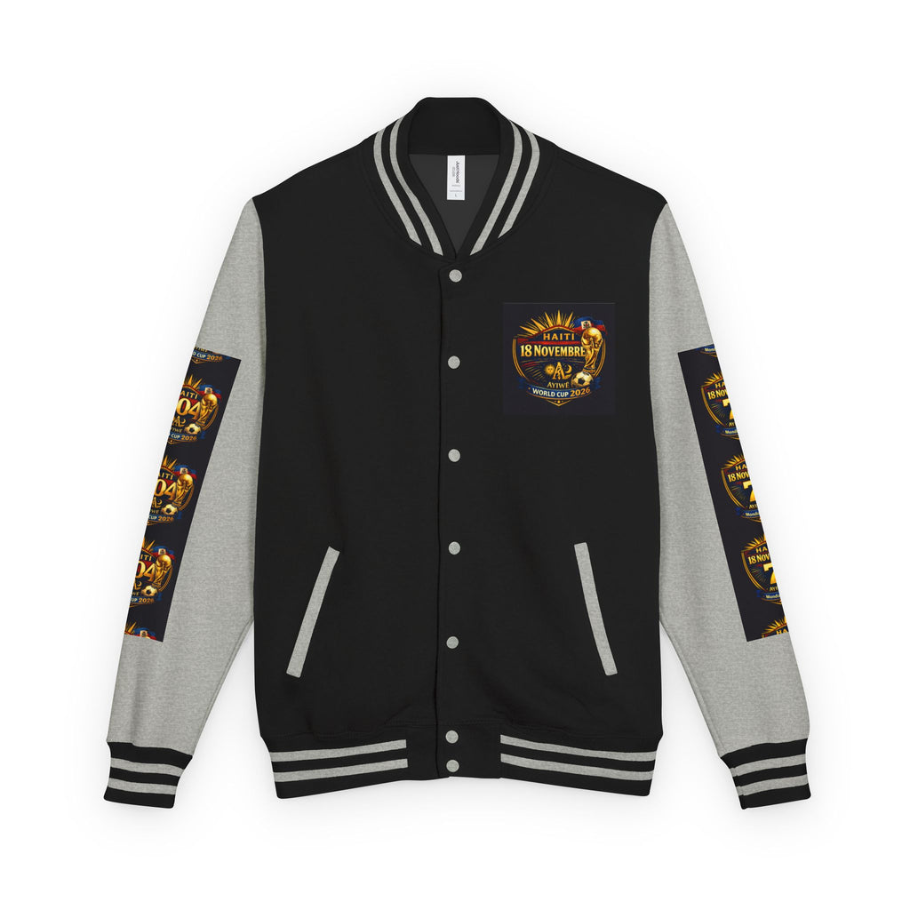 Haiti - Mondial2026 Unisex Heavyweight Letterman Jacket by AyiWe F&S - AyiWé Fashion & Style