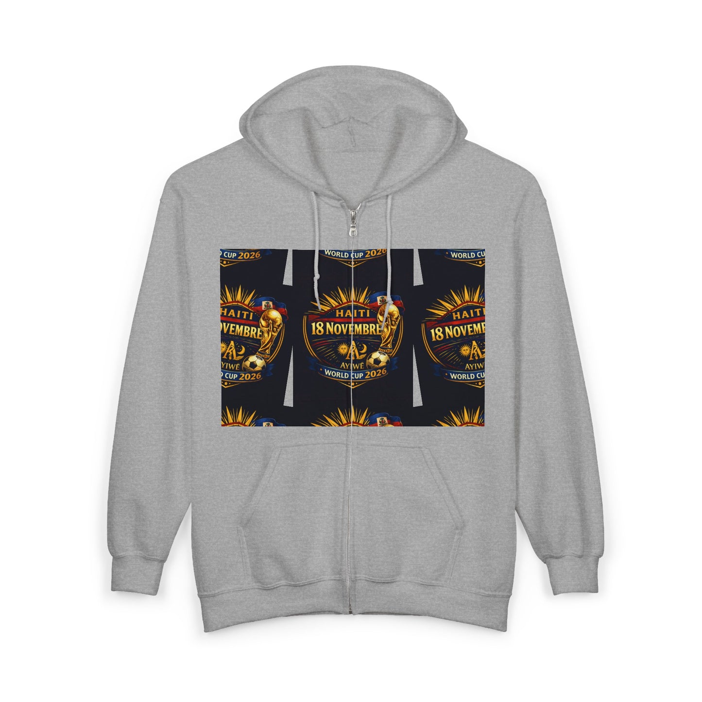 Ayiti18WC - 09G Unisex Heavy Blend™ Full Zip Hooded Sweatshirt by AyiWe F&S - AyiWé Fashion & Style