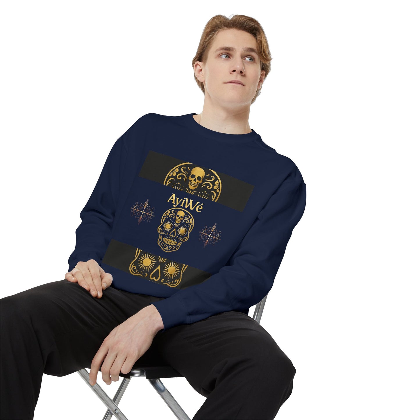 4K-Ayi Unisex Garment-Dyed Sweatshirt. Powered by AyiWe FS